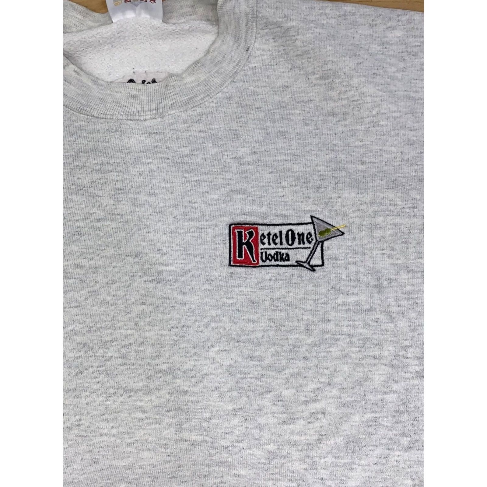 Jerzees Kettle One Vodka Promo Sweatshirt Men 2XL Gray Pullover Liquor Jerzees Sweatshirt Crew Neck Long Sleeve Winter Size US XXL / EU 58 / 5 - 4 Thumbnail