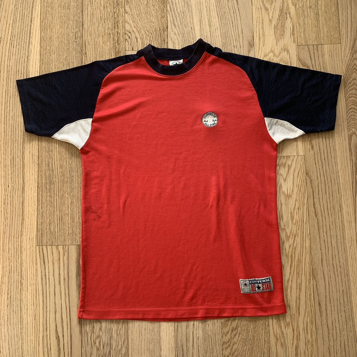 Converse × Vintage Vintage 90s Converse Streetwear Shirt Jersey Material Size US L / EU 52-54 / 3 - 1 Thumbnail