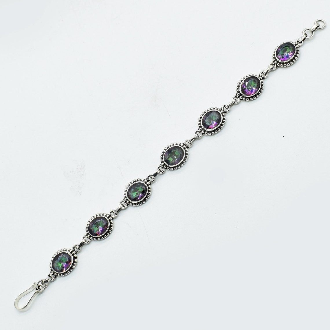 Handmade Mystic Topaz Gemstone Bracelet, Excellent Multi Color Size ONE SIZE - 4 Thumbnail