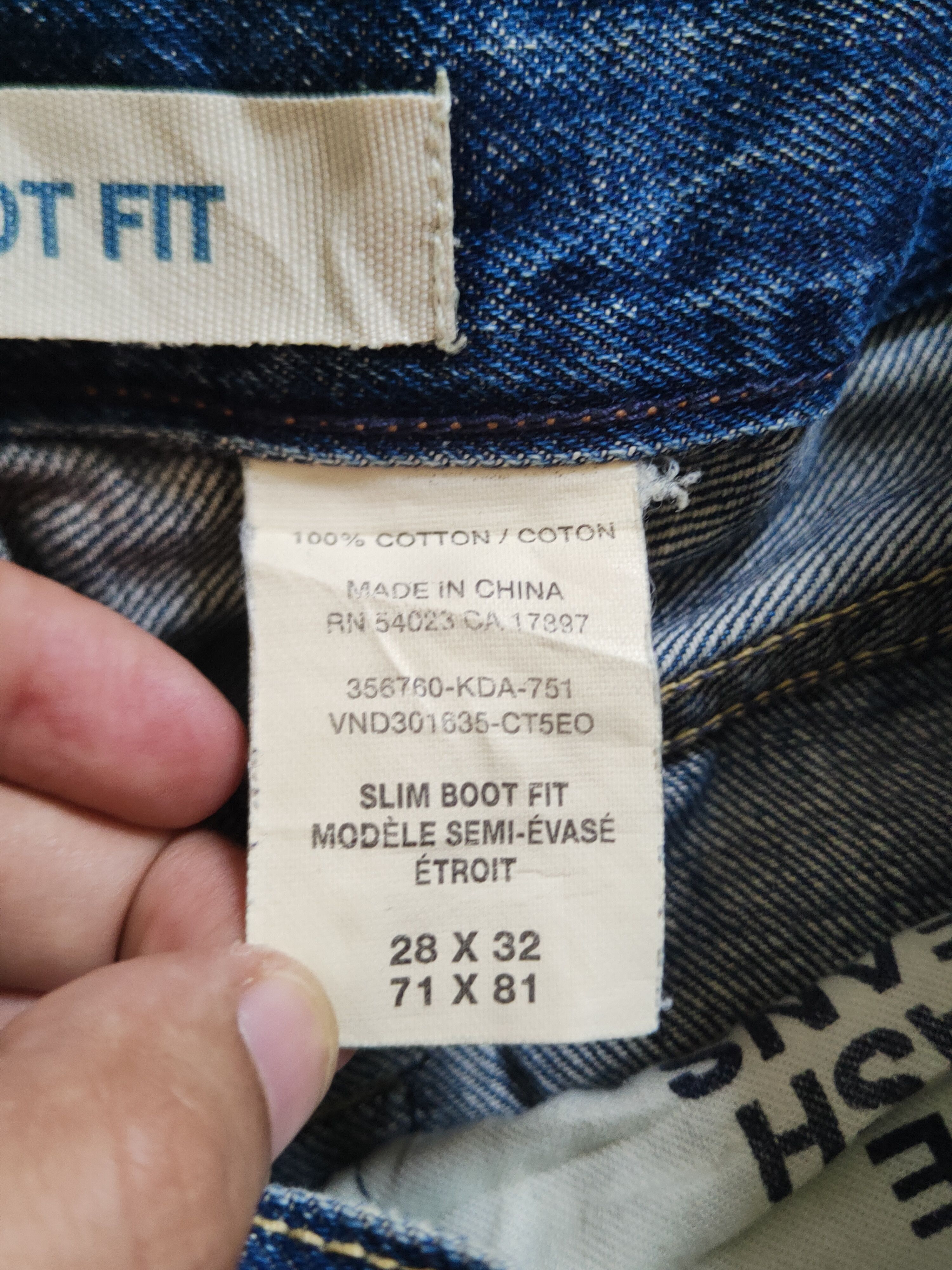 Gap Gap slim boot fit Dark Blue Distressed Ripped Jeans #S2355 Size 28" / US 6 / IT 42 - 15 Thumbnail
