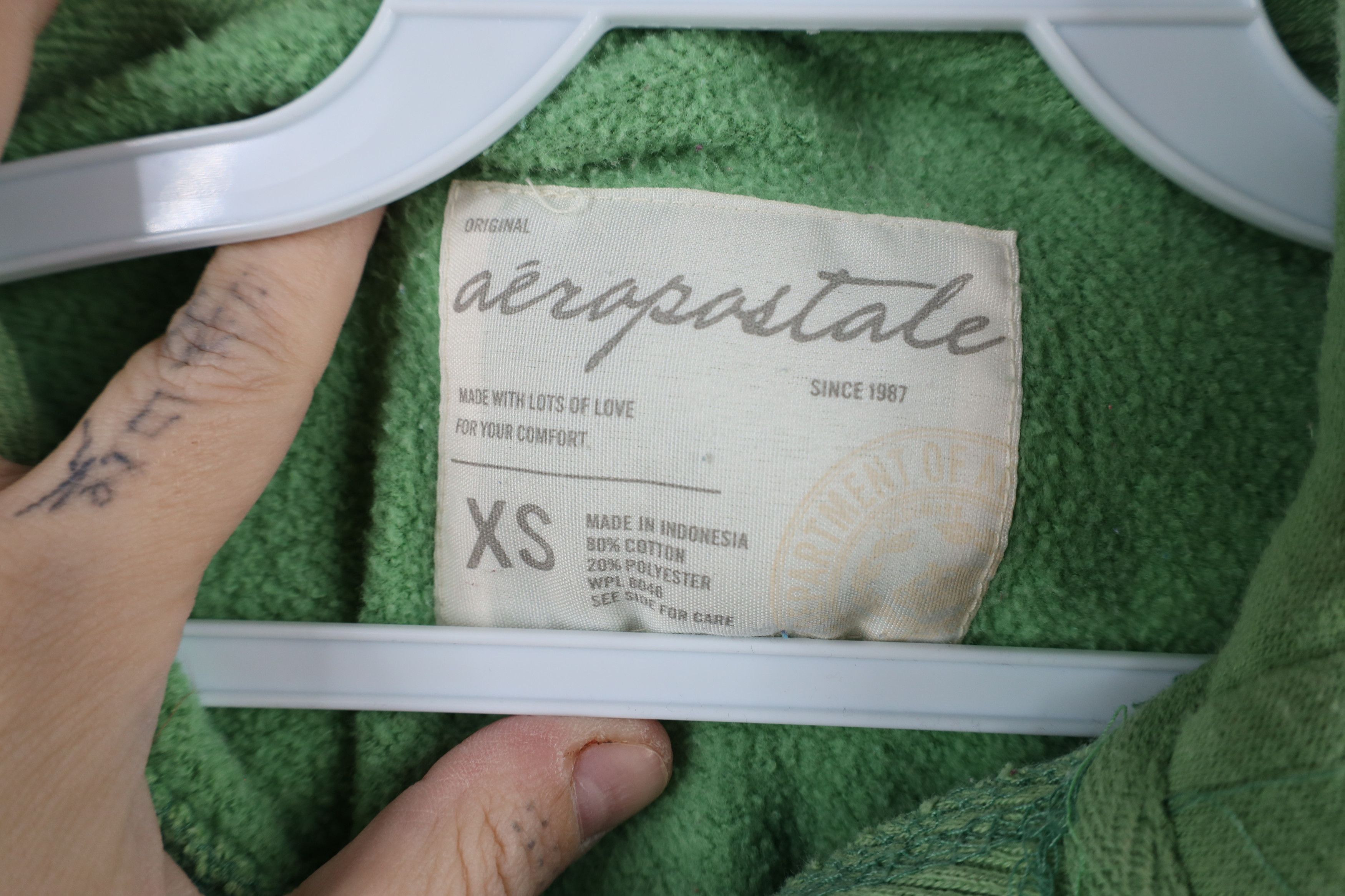 Aeropostale × Vintage Vintage Y2K Babydoll Aeropostale Hoodie Sweatshirt Lime Size XS / US 0-2 / IT 36-38 - 5 Thumbnail