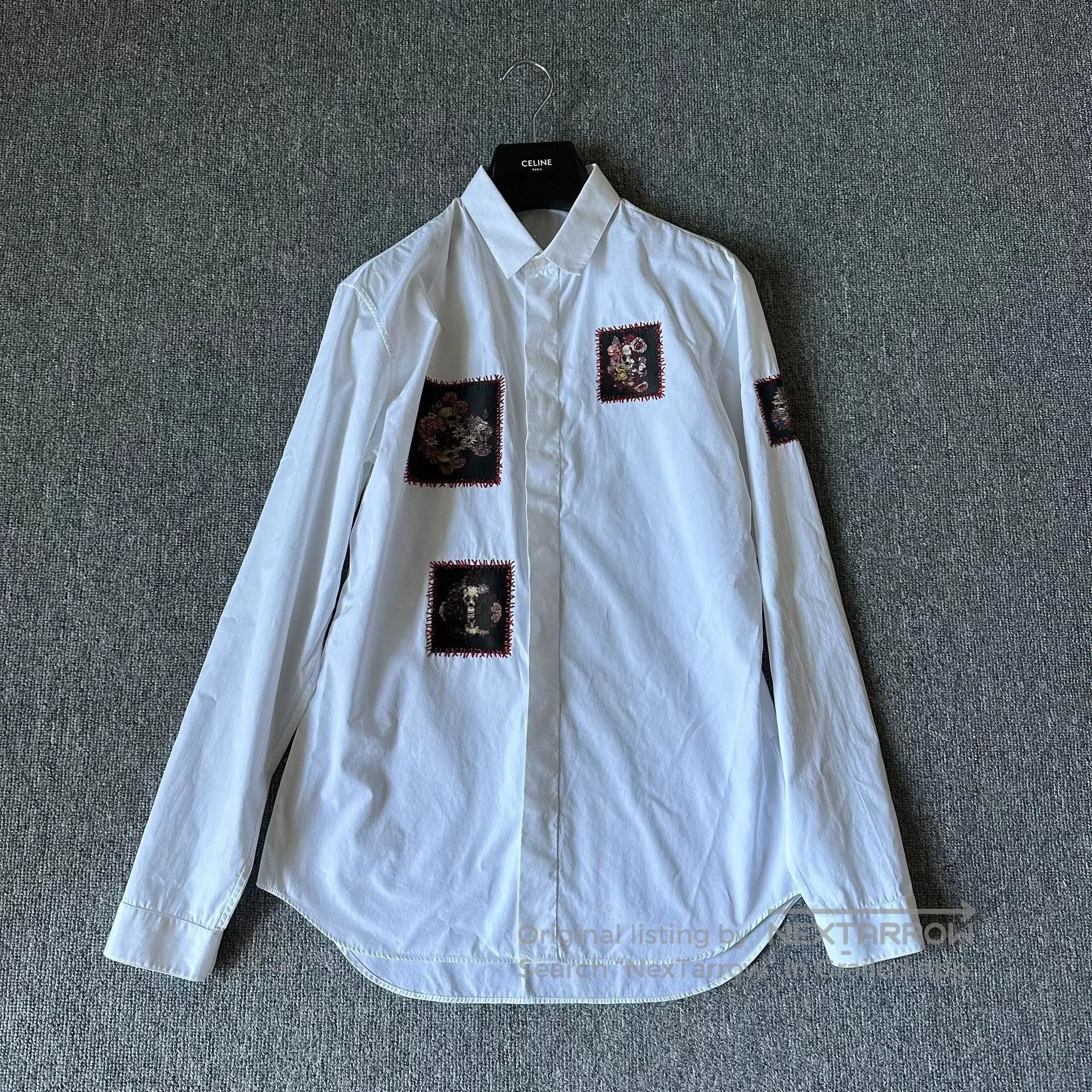 Dior Dior Homme 17SS Tetsu Kamei Rose Skull Shirt. Size US M / EU 48-50 / 2 - 1 Thumbnail