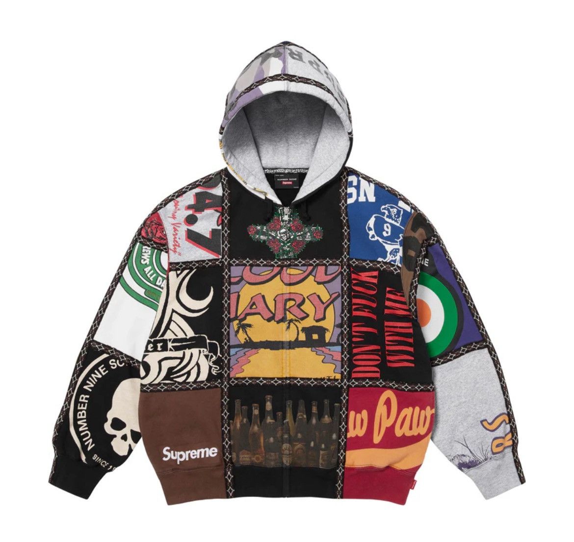 Supreme Patchwork Hoodie | Grailed