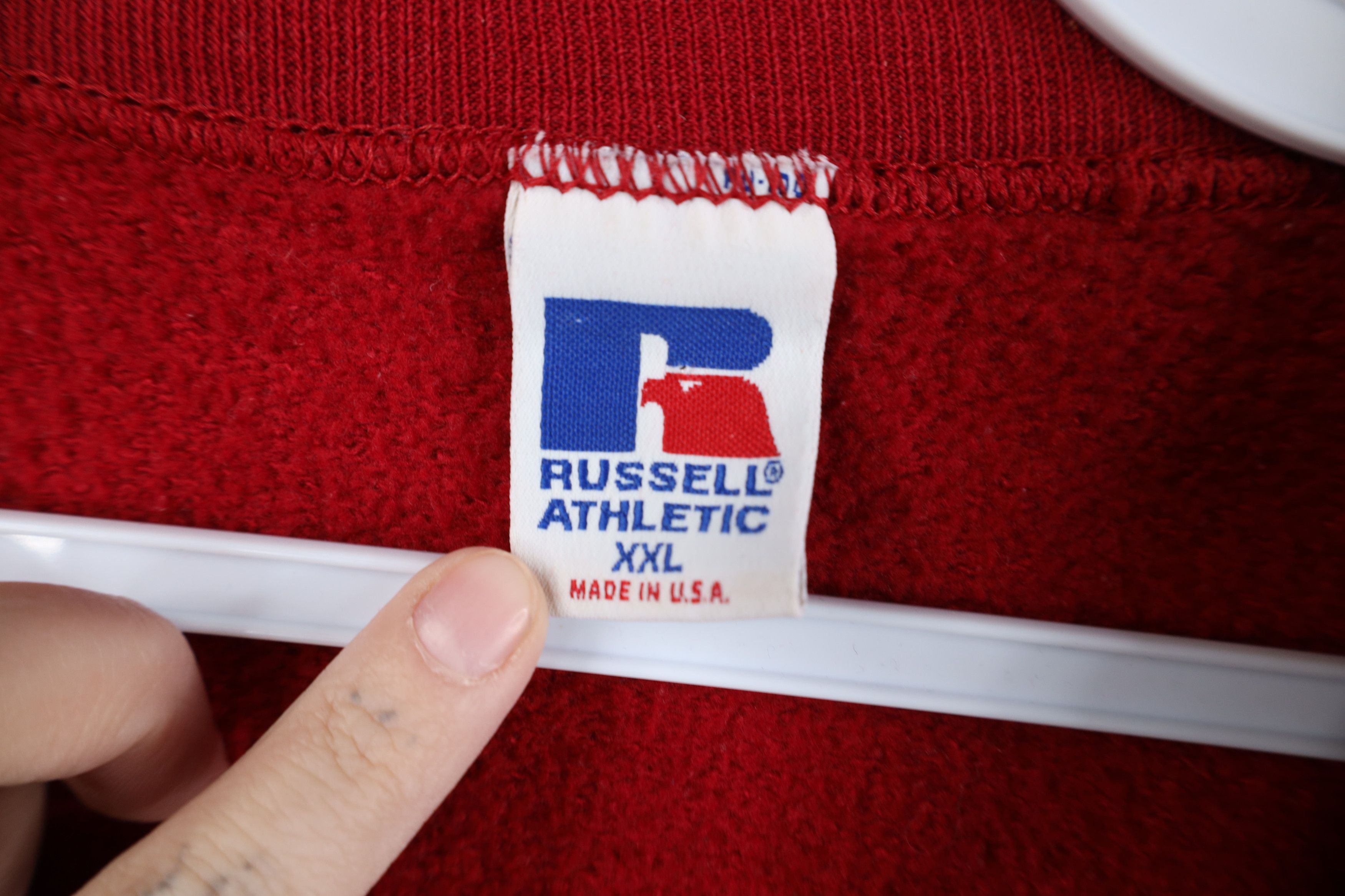 Russell Athletic Vintage 90s Russell Athletic Crewneck Sweatshirt Red USA Size US XXL / EU 58 / 5 - 10 Thumbnail
