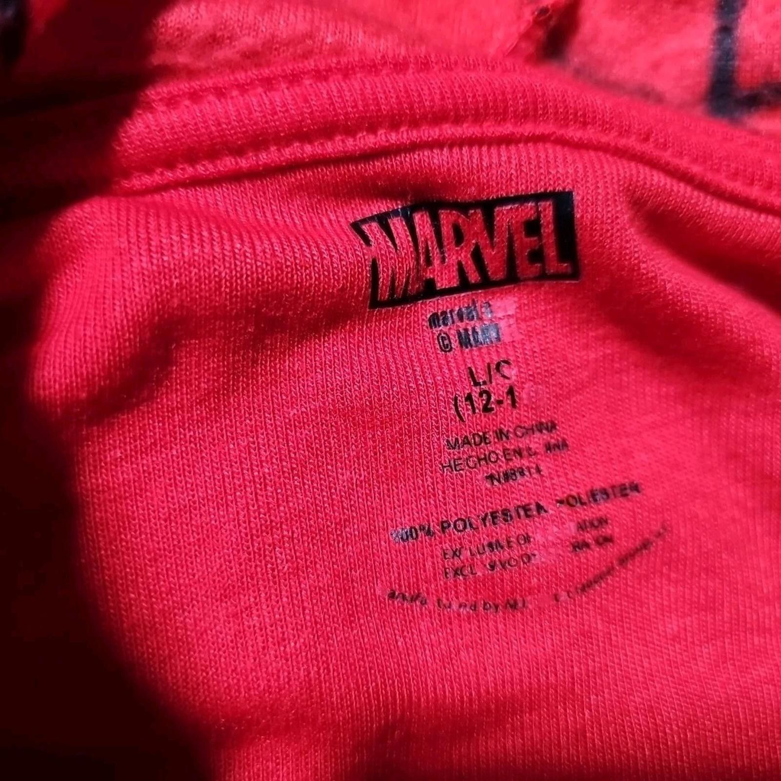 Marvel Comics Marvel Spider-Man Superhero Kids Hooded Pajamas Suit L 12-14 Size ONE SIZE - 3 Thumbnail