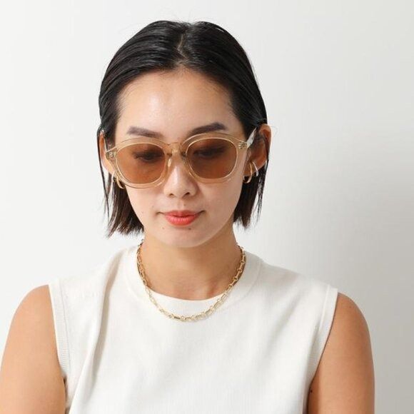 Celine Celine CL40017F 84V Sunglasses Transparent Blue Round Frame Size ONE SIZE - 8 Thumbnail