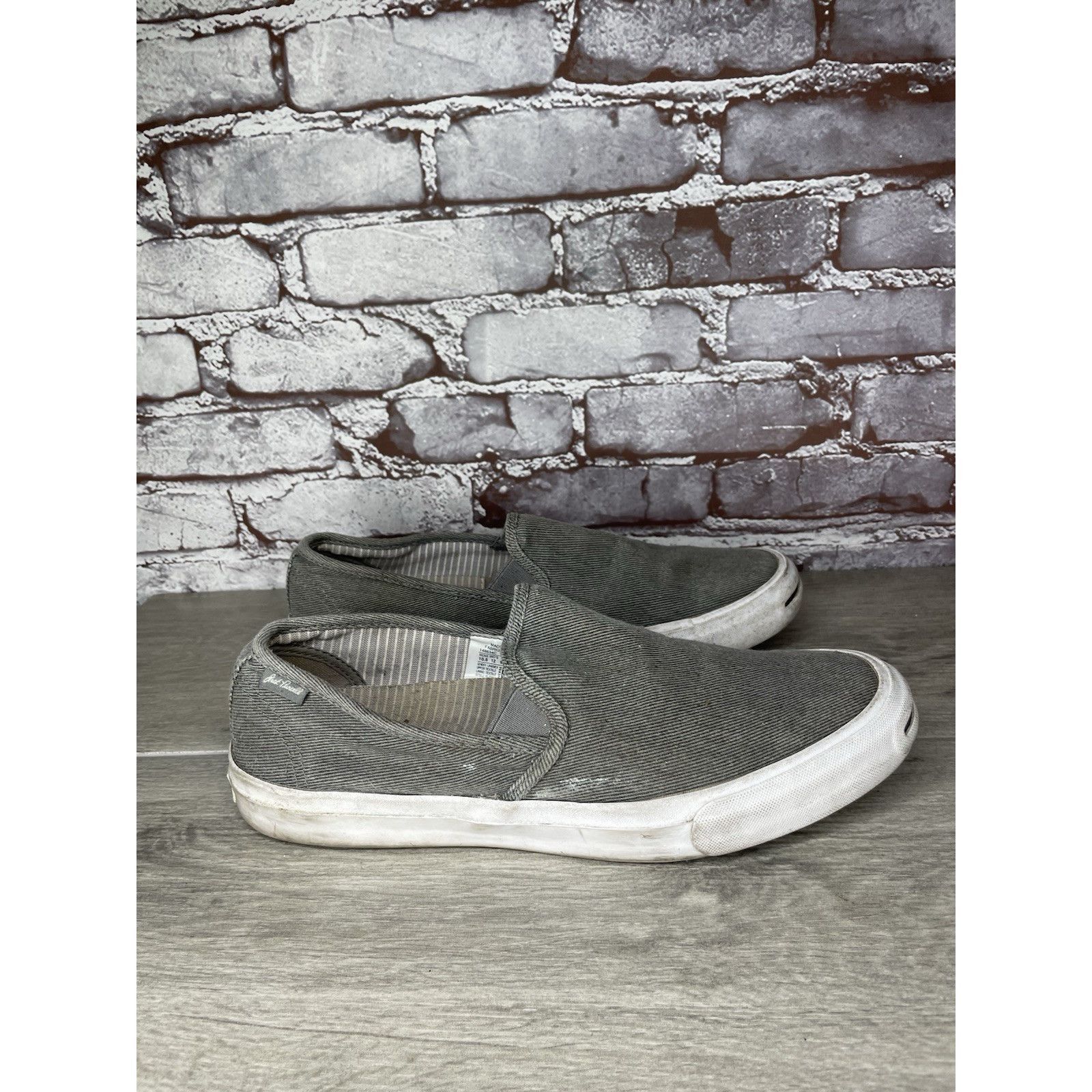 Converse Converse Jack Purcell Gray Canvas Casual Slip On Shoes Men’s Size US 10.5 / EU 43-44 - 17 Thumbnail