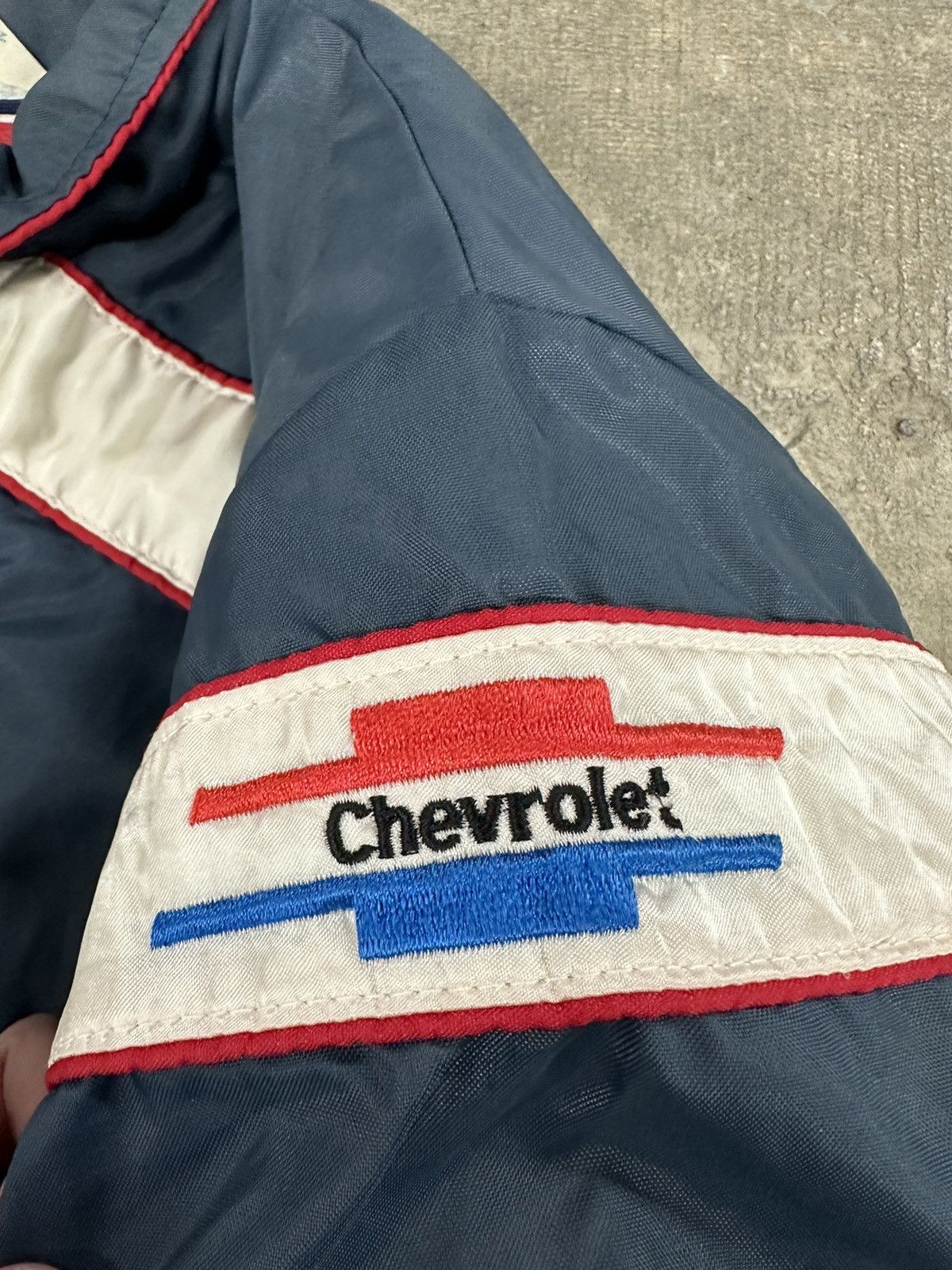 Vintage Vintage 80s Chevrolet Zip Up Quilted Bomber Jacket Size US M / EU 48-50 / 2 - 9 Thumbnail
