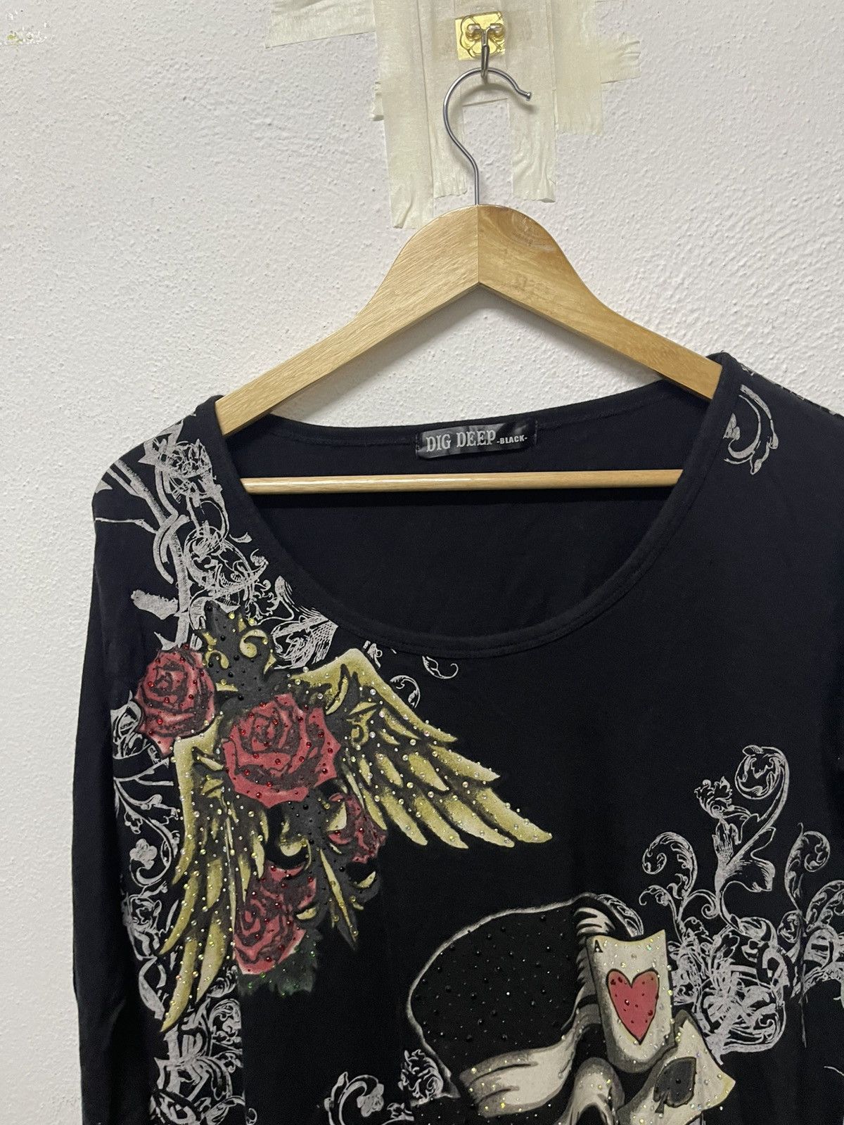 Japanese Brand 2000s DIG DEEP JAPANESEBRAND SKULL ASYMMETRICAL LONG SLEEVE Size L / US 10 / IT 46 - 7 Thumbnail
