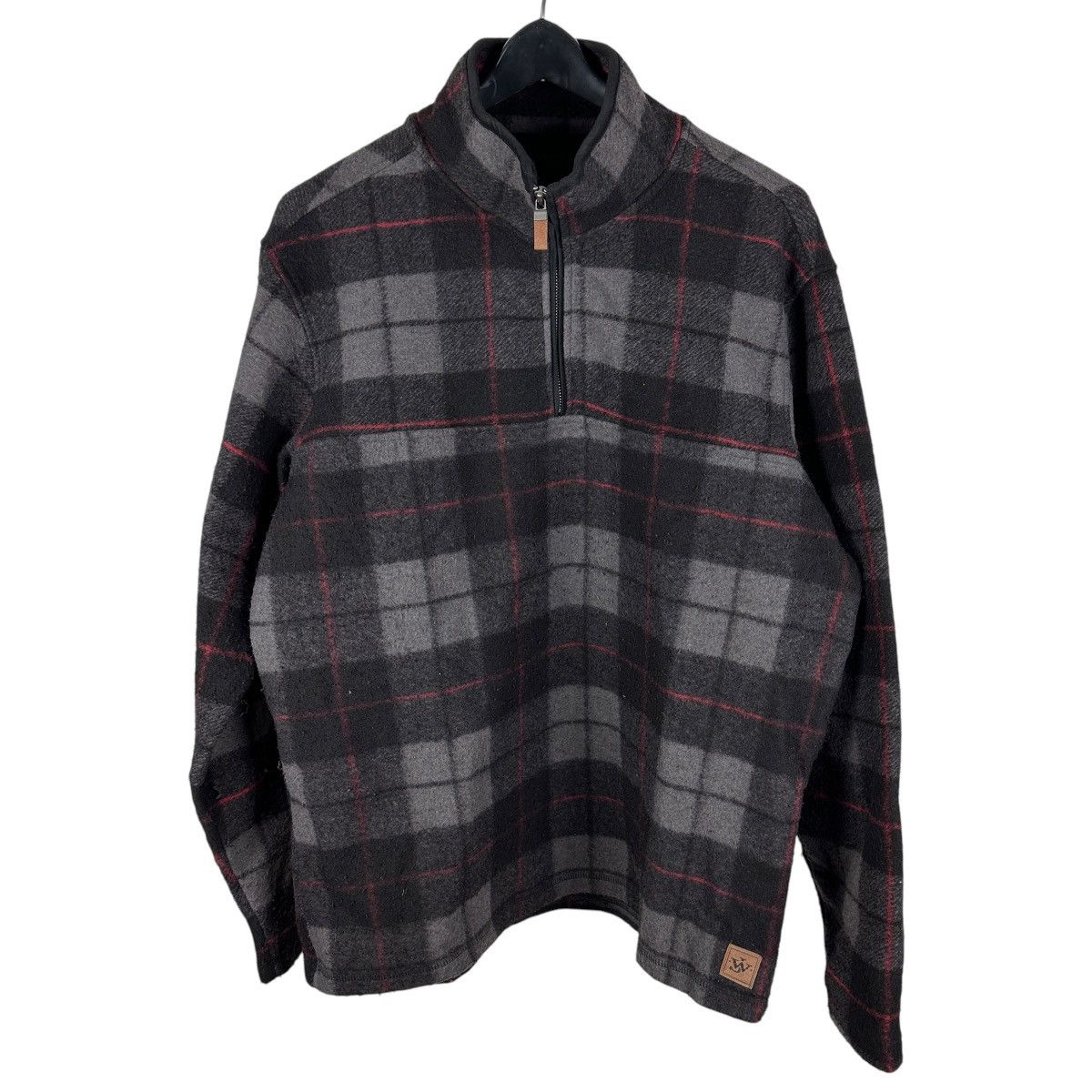 Vintage Mens Y2K John Wayne Plaid Quarter Zip Fleece Jacket Size US L / EU 52-54 / 3 - 1 Thumbnail