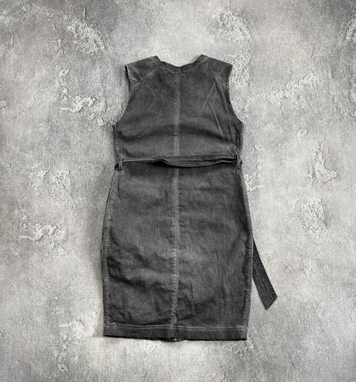 Sarah Pacini Sarah Pacini 1size gray washed zip dress sleeveless Size S / US 4 / IT 40 - 9 Thumbnail