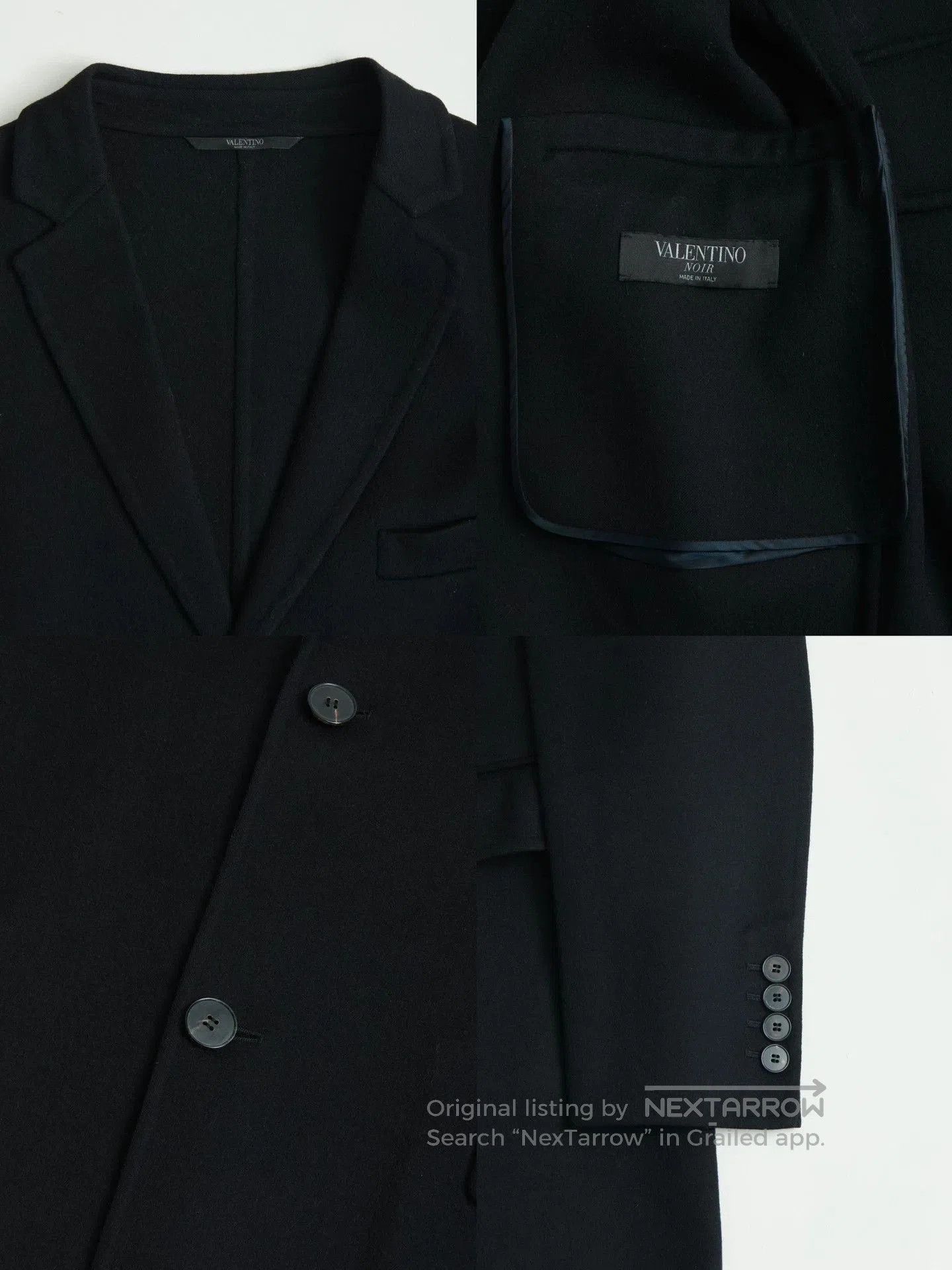 Valentino Valentino Noir Cashmere Blend Coat. Size US S / EU 44-46 / 1 - 8 Thumbnail