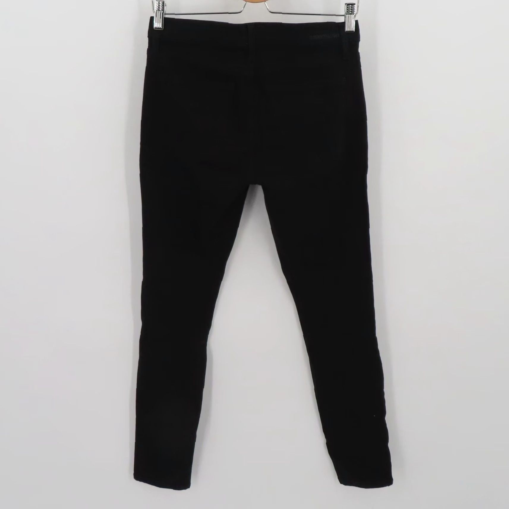 Vintage Current/Elliott Womens Jeans The Ankle Skinny Jet Black Denim 5-Pocket Pockets Stretch Size 30 Regular Womens Size 30" / US 8 / IT 44 - 3 Thumbnail