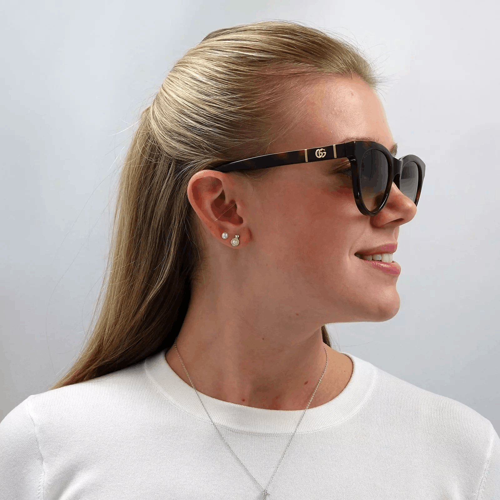 Gucci NEW Gucci GG0763S 002 Cat Eye Gradient Women Sunglasses Size ONE SIZE - 9 Thumbnail