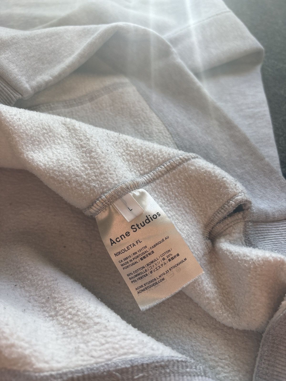 Acne Studios Acne Studios Nikoleta FL Grey Sweatshirt Size US M / EU 48-50 / 2 - 5 Thumbnail