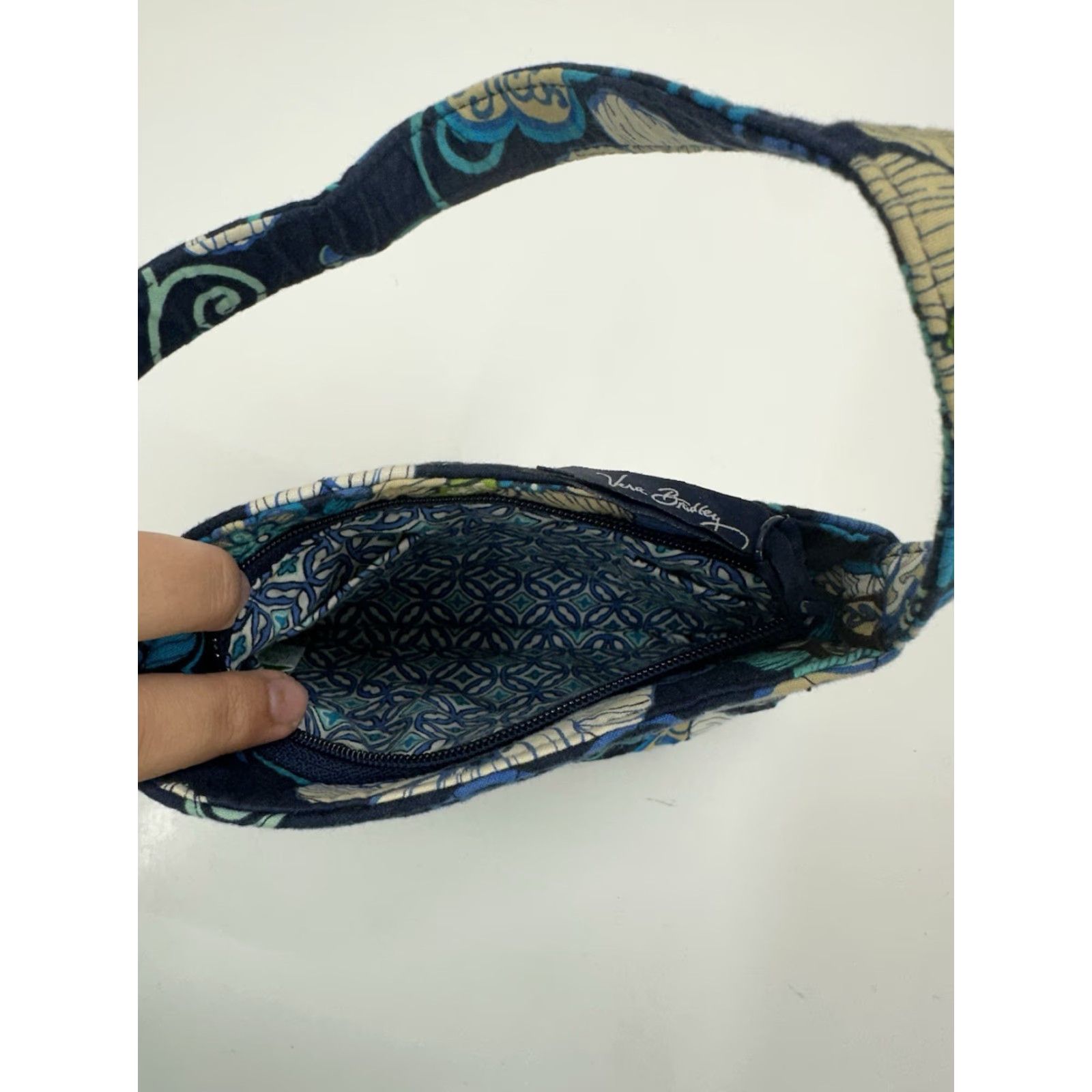 Vera Bradley Vera Bradley Purse Hannah Handbag Blue Mod Floral Quilted Zip Shoulder Bag Y2K Ladies Womens Bag Accessories Size ONE SIZE - 2 Thumbnail