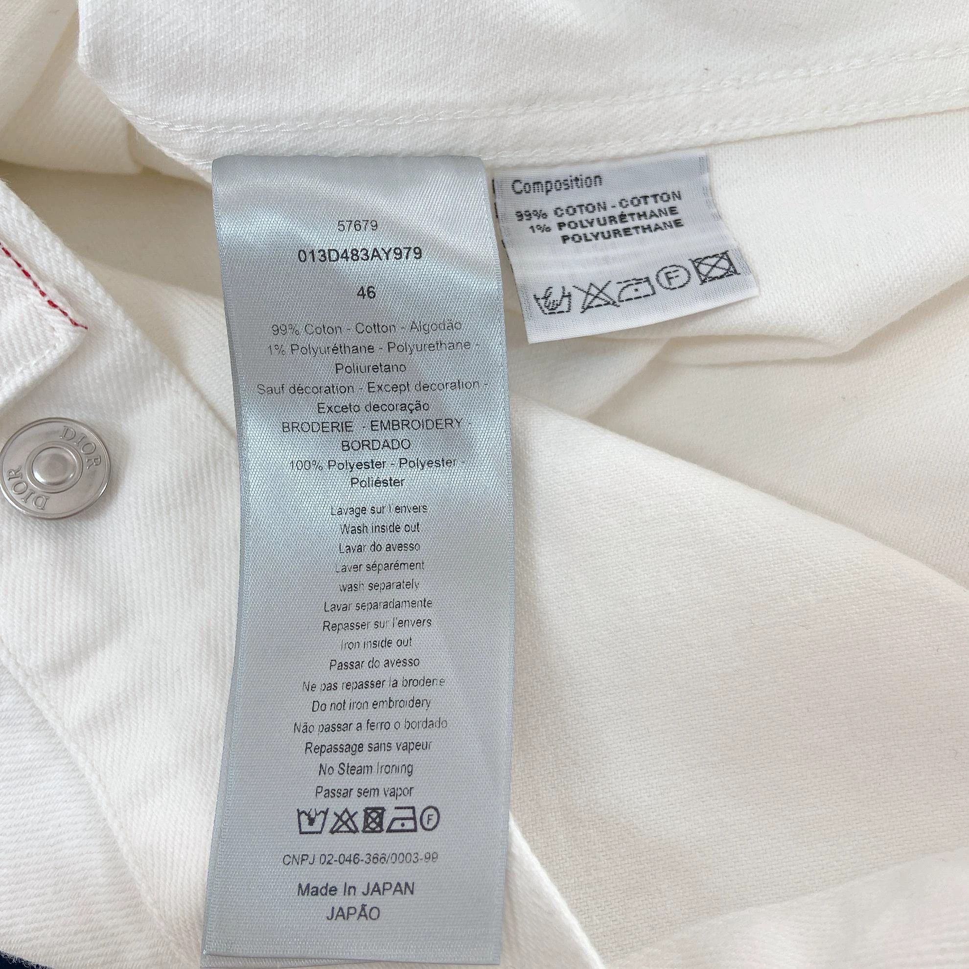 Dior Dior White Denim Jacket Size 46 4332 Size US S / EU 44-46 / 1 - 8 Thumbnail