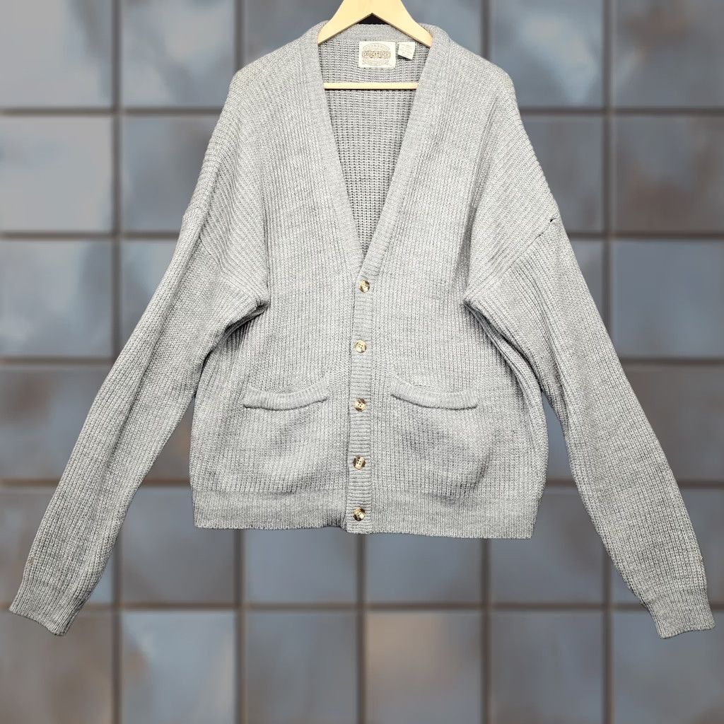 Vintage VINTAGE Saugatuck Drygoods Cardigan Sweater Mens XL Gray Button Front 90s Size US XL / EU 56 / 4 - 1 Thumbnail