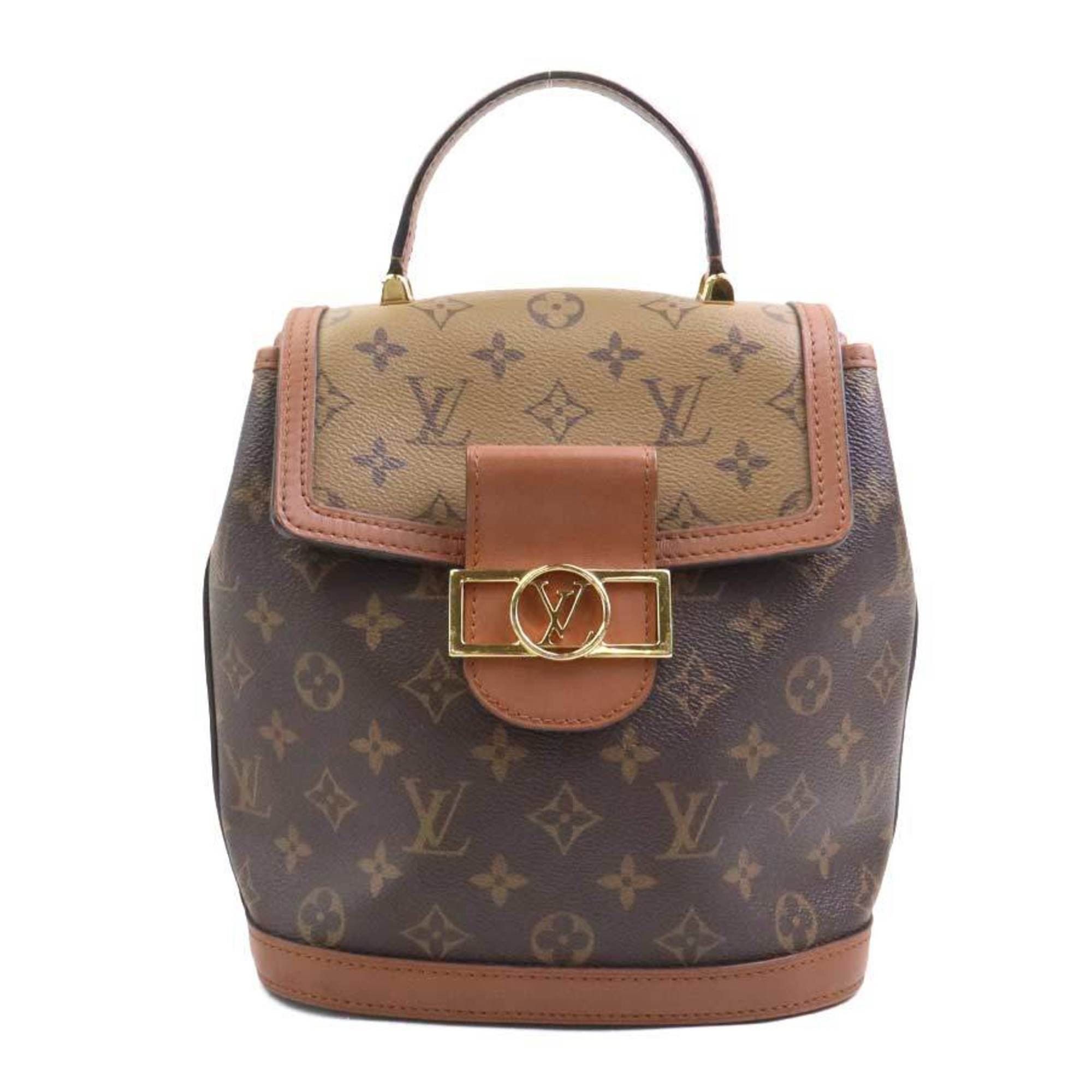 Louis Vuitton Louis Vuitton Monogram Reverse Dauphine Backpack in Canvas, Brown and Gold, Women's, M45145 e60776k Size ONE SIZE - 1 Thumbnail