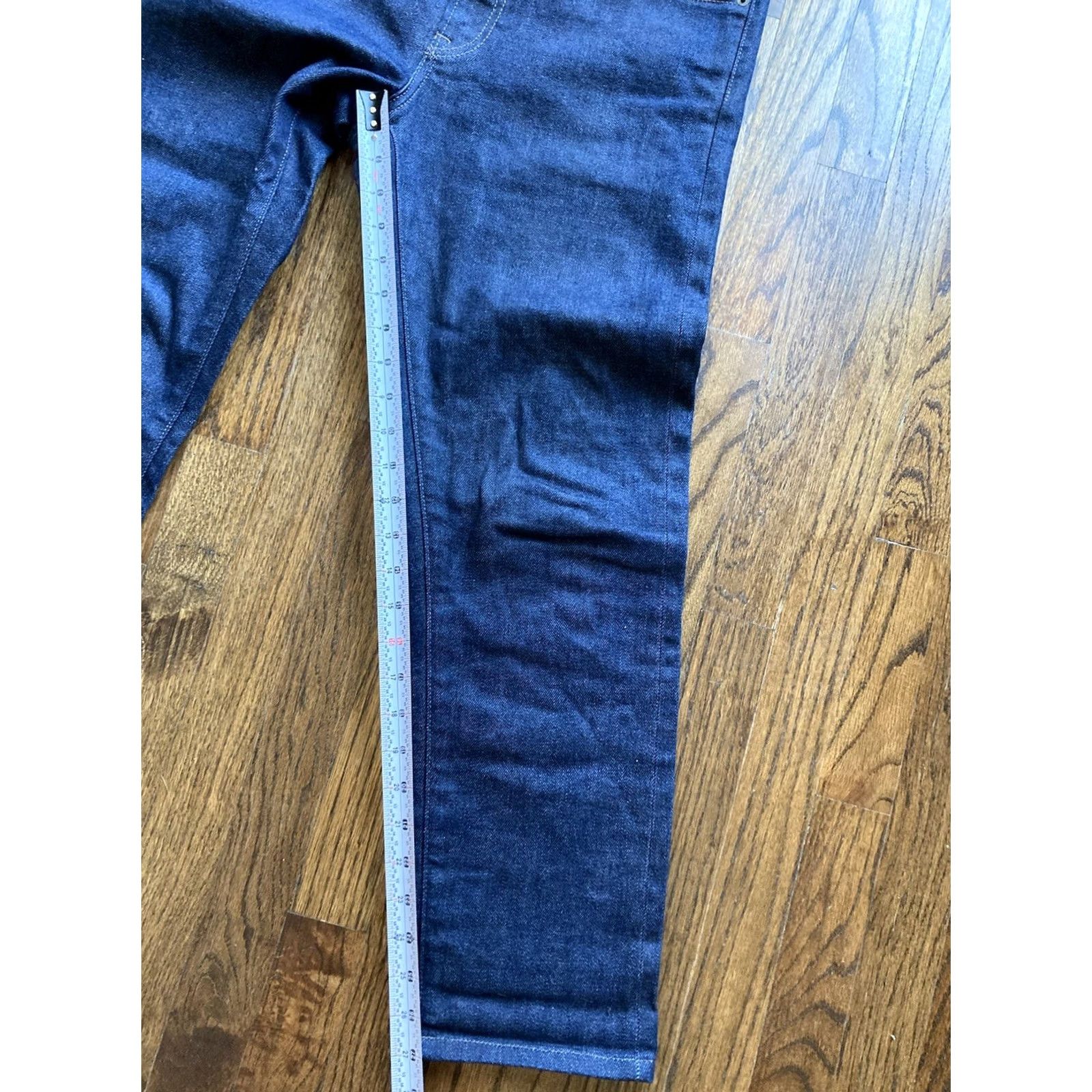 Uniqlo Uniqlo Mens Jeans Slim Straight Blue Size 32x27 Kaihara Selvedge Raw Denim Size US 32 / EU 48 - 4 Thumbnail