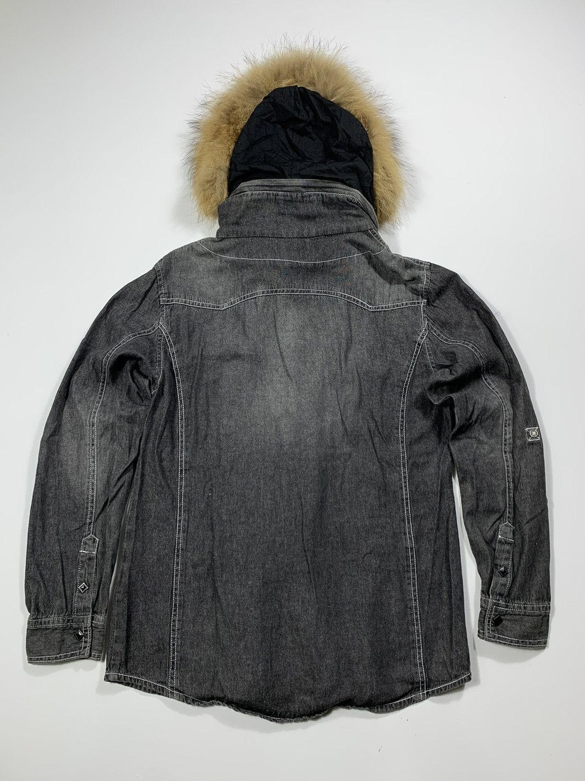 2000s IN THE ATTIC DOUBLE LAYER FUR JACKET HOODIE PUNK STYLE