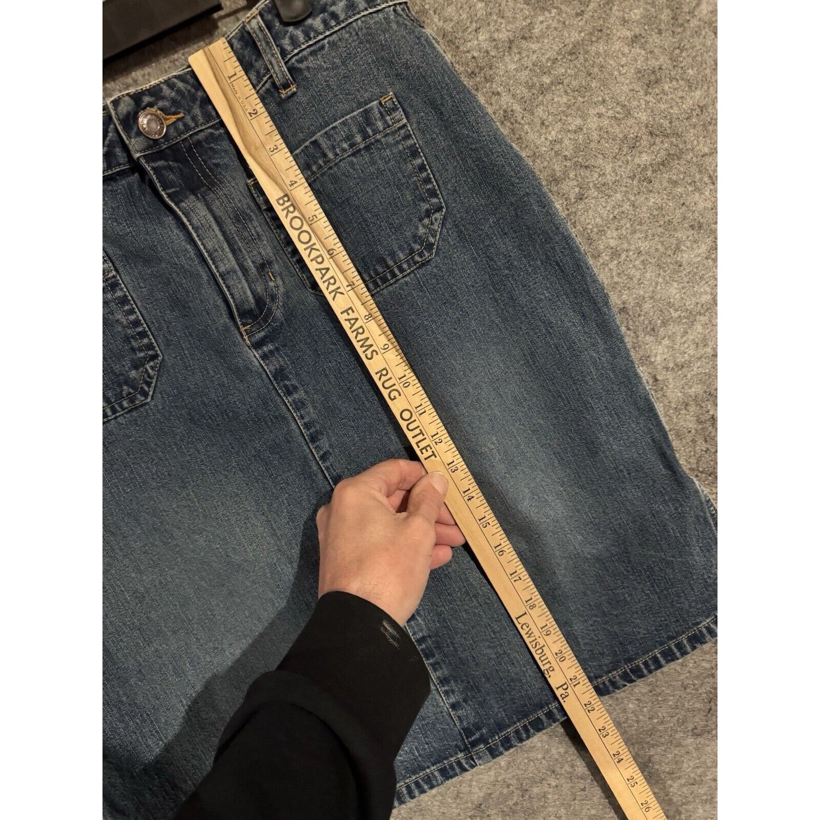 Old Navy Old Navy Jean Skirt Size 10 Straight Y2K Grunge Streetwear Size 32" / US 10 / IT 46 - 3 Thumbnail