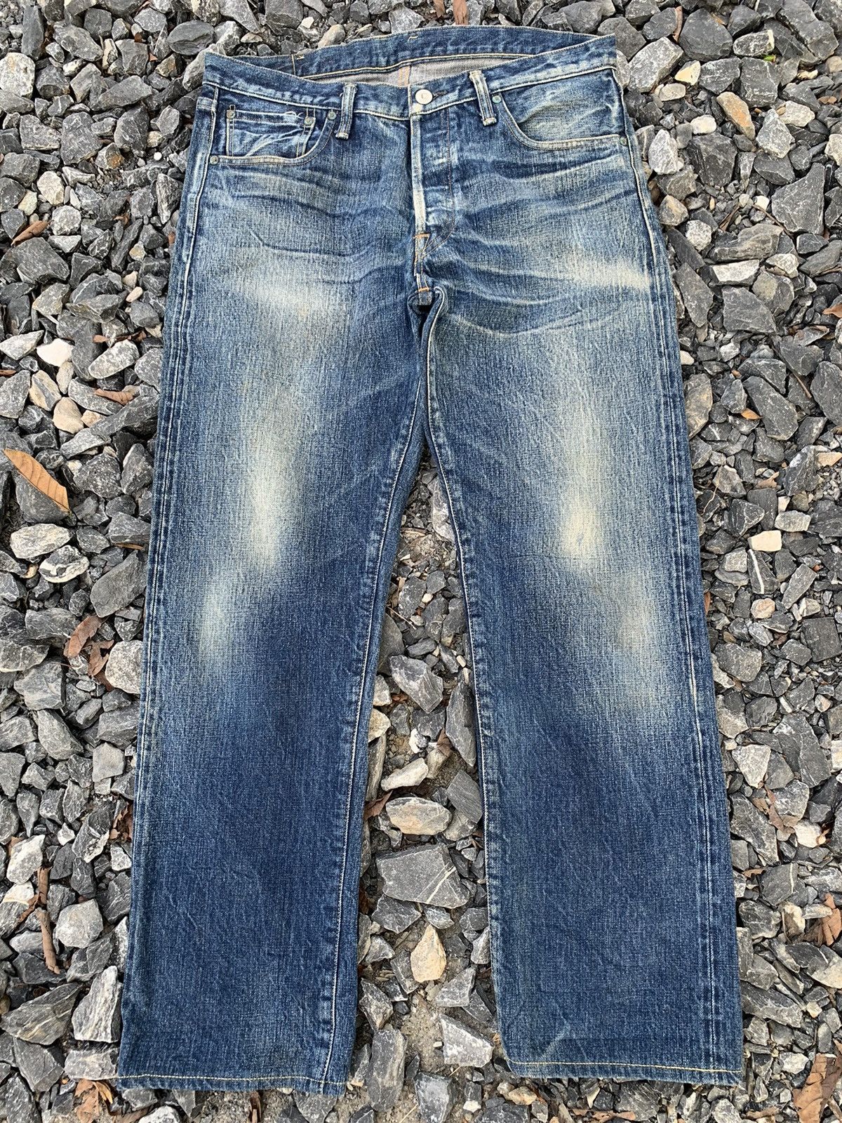 Kapital VINTAGE BURGUS PLUS SELVEDGE JAPANESE FADED DISTRESSED DENIM Size US 32 / EU 48 - 2 Thumbnail