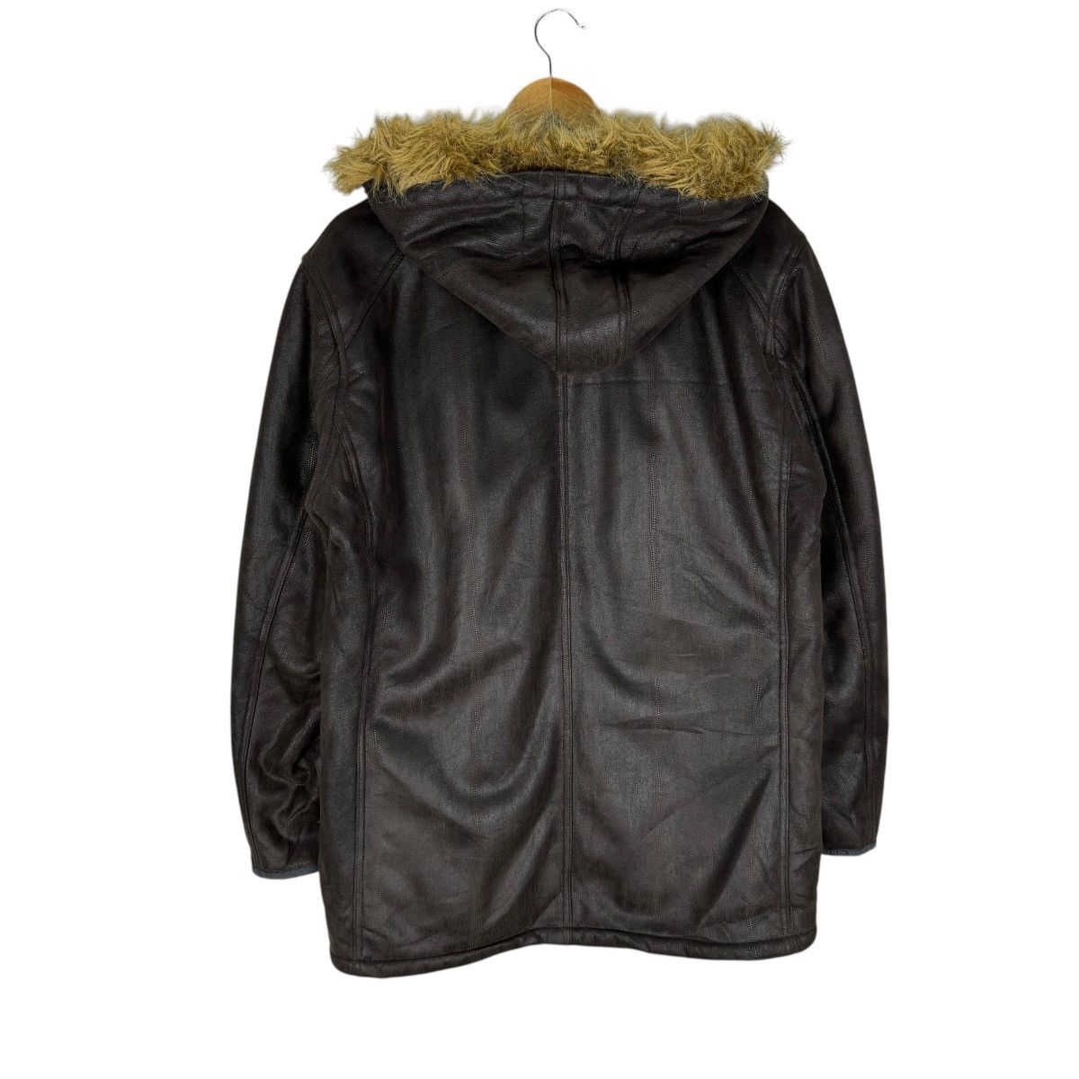 If Six Was Nine ☀️QUARTA COX SYNTHETIC LEATHER FUR HOODIE JACKET Size US L / EU 52-54 / 3 - 9 Thumbnail