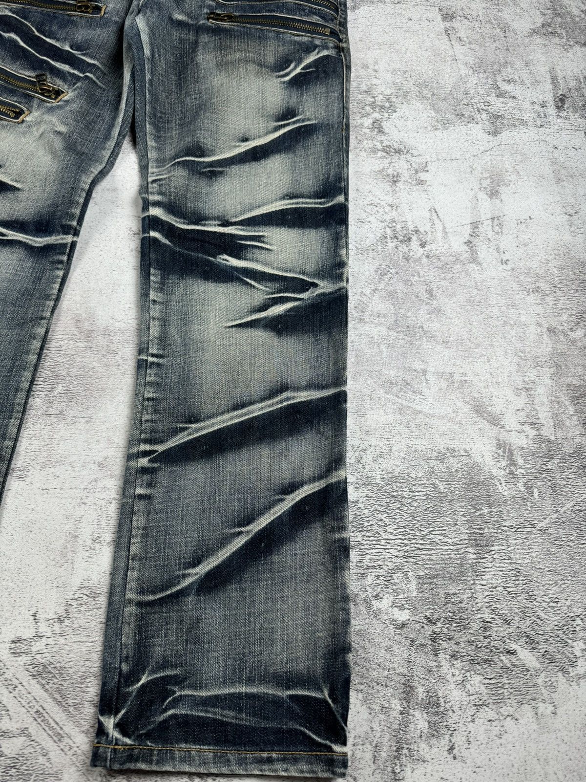 Japanese Brand Vintage Faded Distressed Y2K Rap Jeansia Jeans Pants Bottoms Size US 32 / EU 48 - 17 Thumbnail