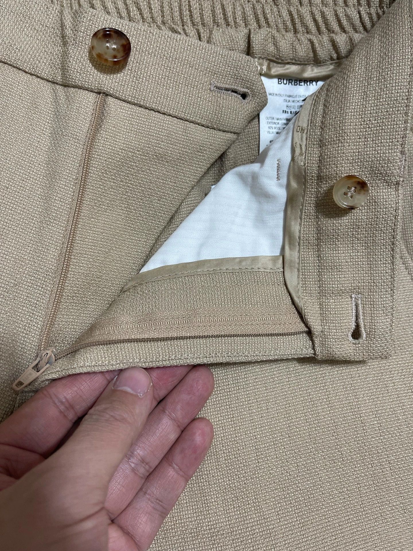 Burberry Burberry Slim Wool-Linen Trousers 44 Size US 28 / EU 44 - 3 Thumbnail