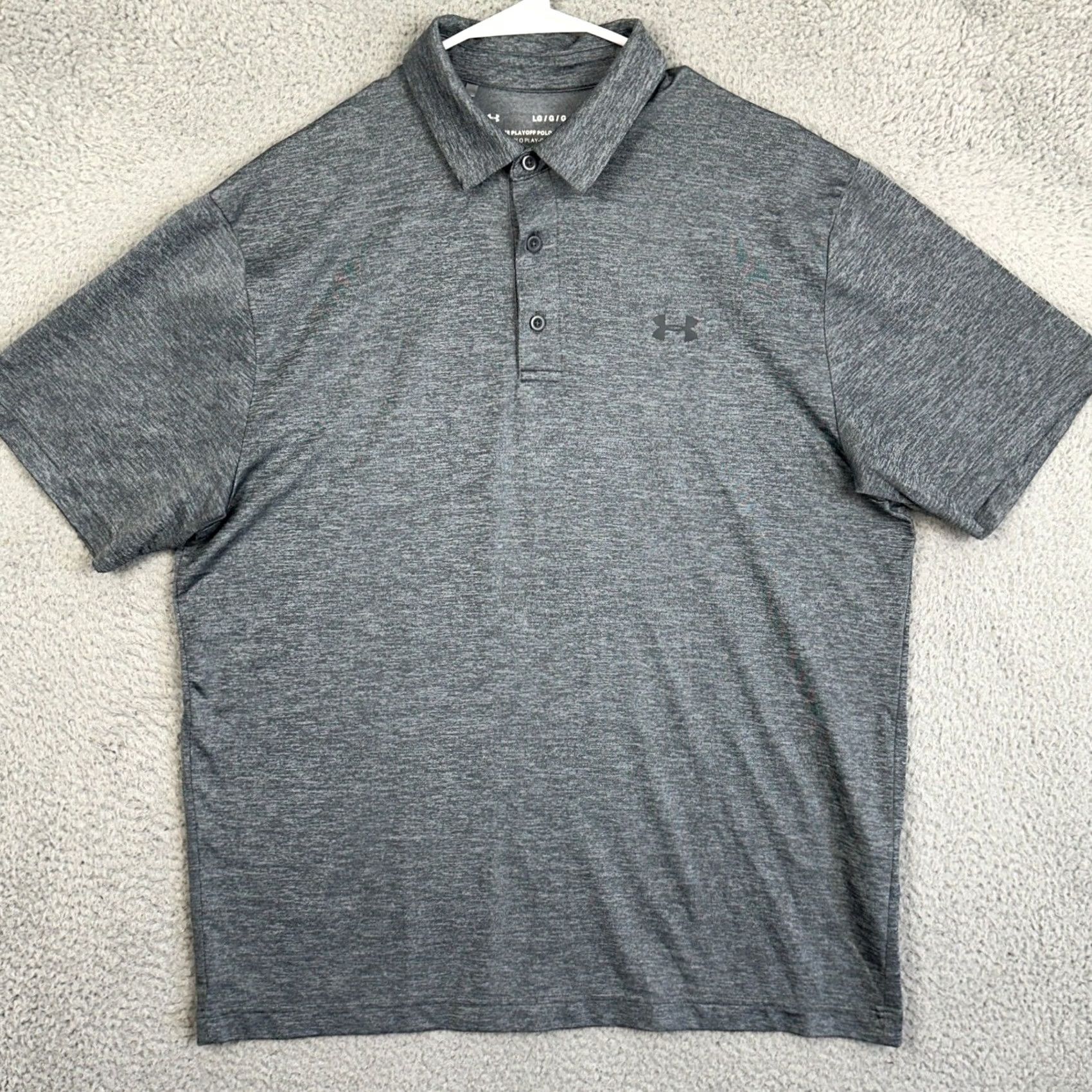 Under Armour Under Armour Playoff Polo Shirt Mens Large Gray Heat Gear Golf Rugby Loose Fit Size US L / EU 52-54 / 3 - 3 Thumbnail