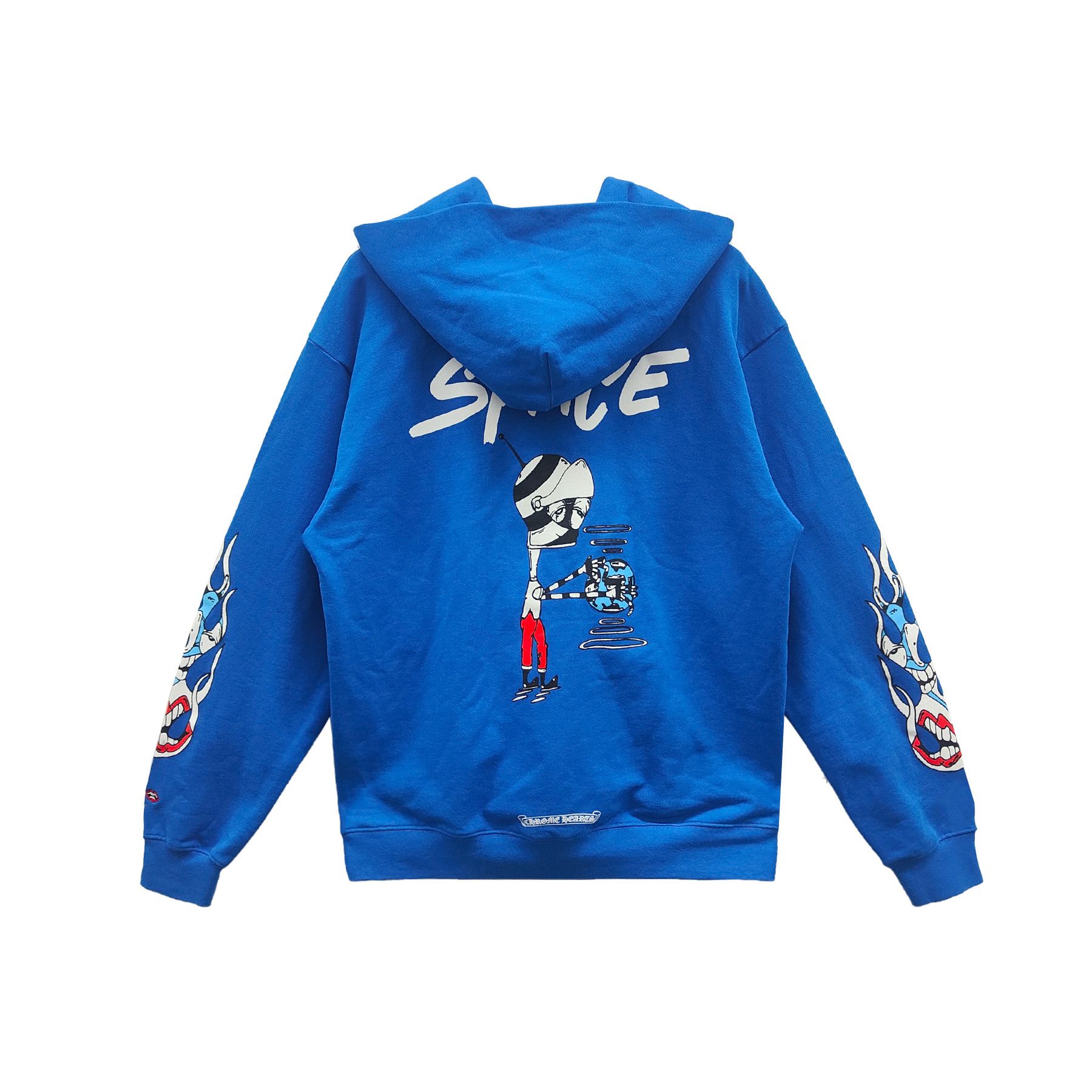 Chrome Hearts Matty Boy SPACE Logo Blue Hoodie