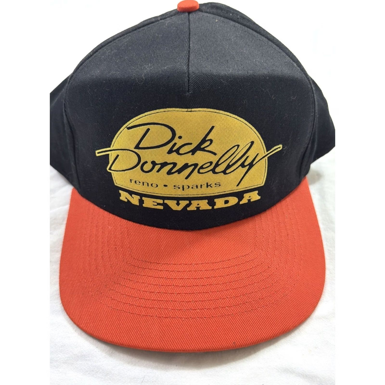 Vintage VINTAGE KC Collections Snapback Hat Mens One Size Black Orange Dick Donnelly Nevada Size ONE SIZE - 2 Thumbnail