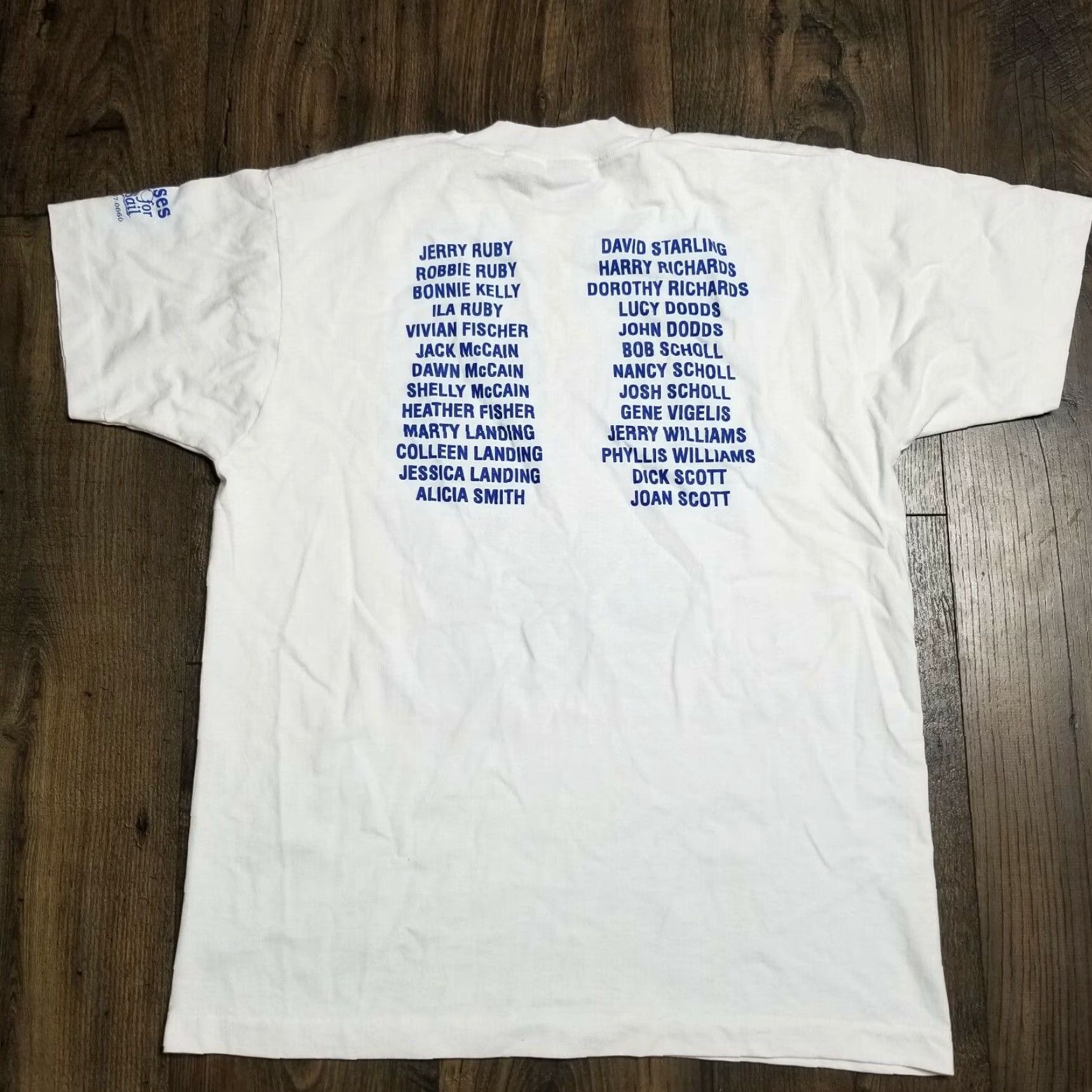 Fruit Of The Loom VINTAGE 90s Mens L Family Reunion Cruise Graphic Tee Short Sleeve White Cotton Blend Fruit of the Loom Size US L / EU 52-54 / 3 - 2 Thumbnail