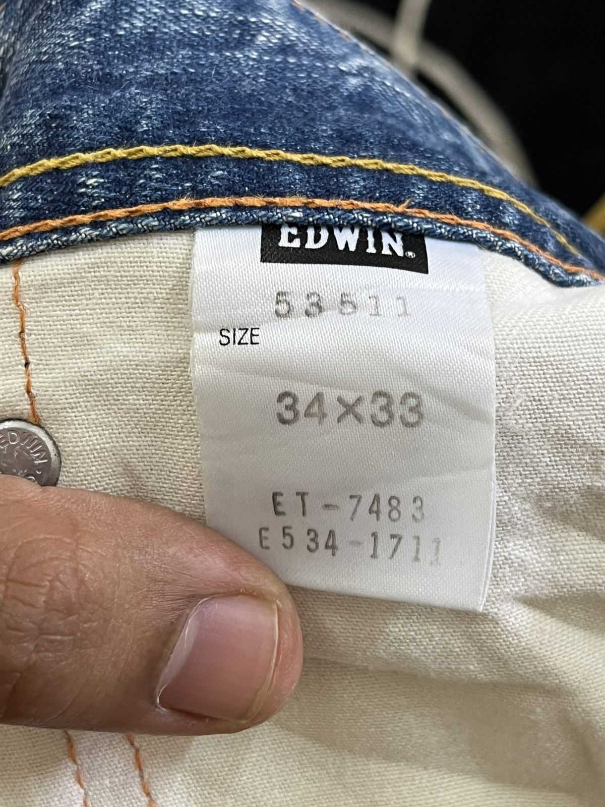 Edwin Vintage Edwin 511 RV Flare Faded Grunge Denim Size US 37 - 10 Thumbnail
