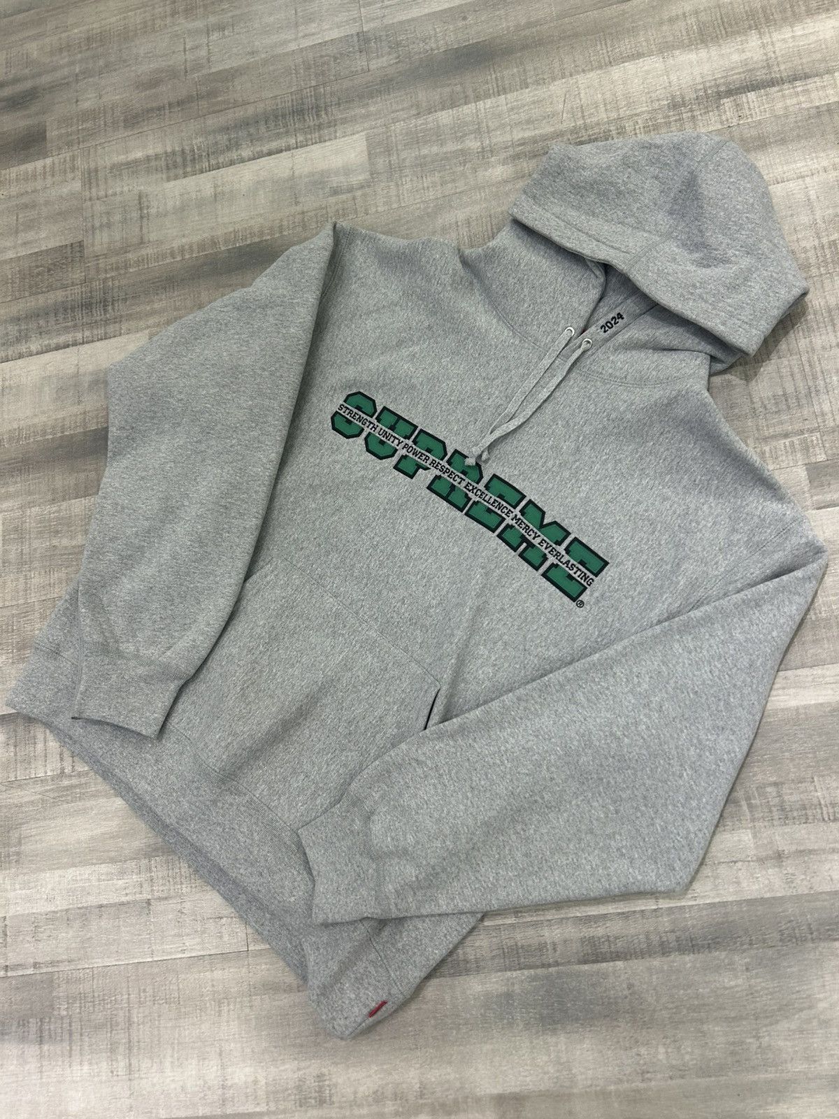 Supreme Supreme Collegiate Acronym Hooded Sweatshirt Size US L / EU 52-54 / 3 - 3 Thumbnail