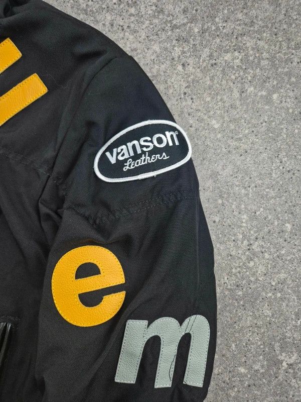 Supreme Supreme Black Vanson Leathers Cordura Letters Jacket Size M Size US M / EU 48-50 / 2 - 3 Thumbnail
