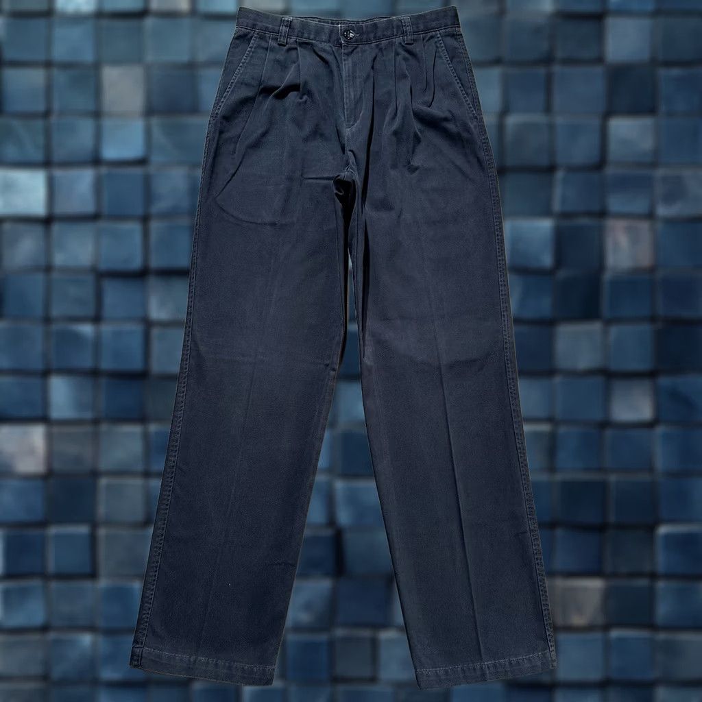 Dockers DOCKERS Khakis Pants Mens 34 Navy Blue Classic Straight Belted Pleated 5-Pocket Size 33x34 EUC Size US 34 / EU 50 - 1 Thumbnail