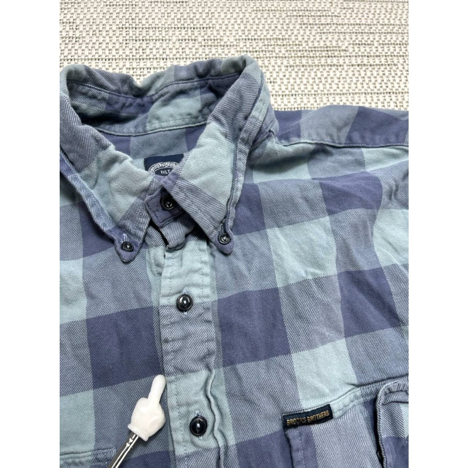 Brooks Brothers VINTAGE Brooks Brothers The Original Polo Shirt Mens XL Blue Cotton Flannel Button Down Size US XL / EU 56 / 4 - 6 Thumbnail