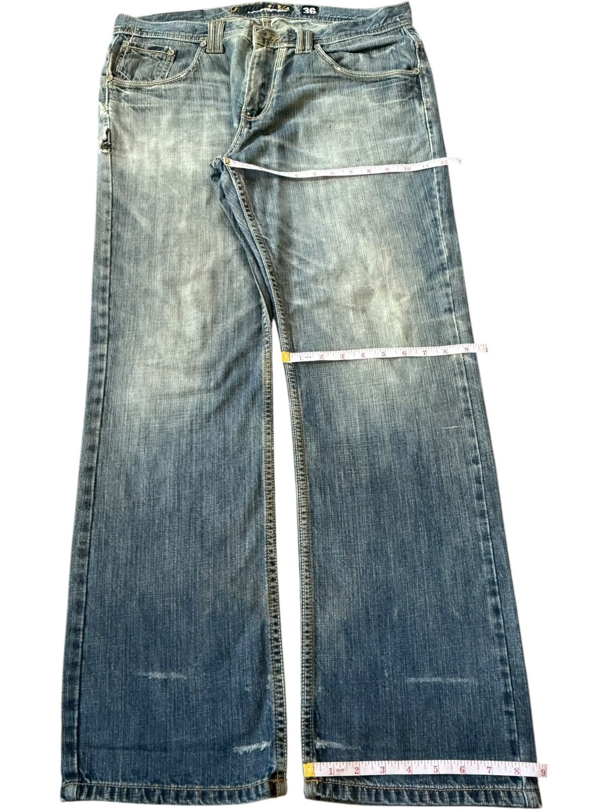 Lee Vintage Lee Pipes Mud Wash Distress Loose Jeans Size US 36 / EU 52 - 8 Thumbnail