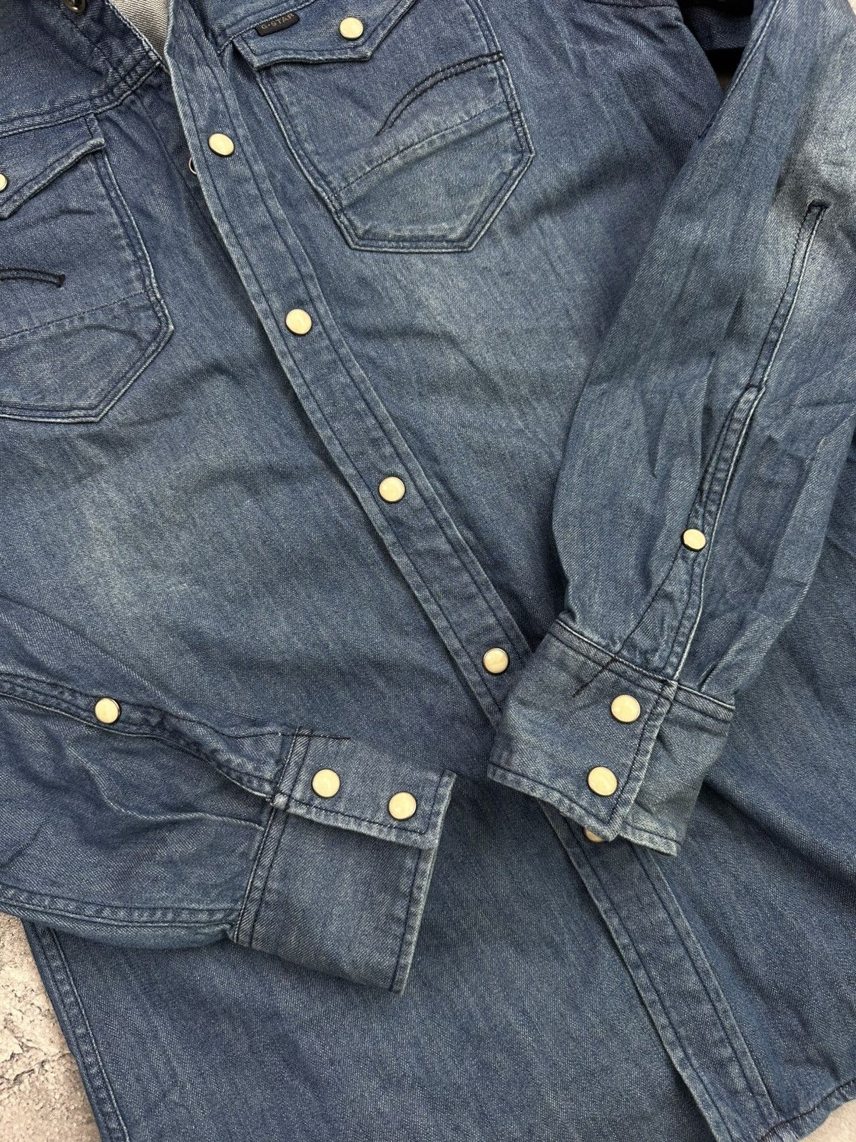 G-Star G-Star Raw Denim Shirt Blue Western Faded Over Shirt y2k Size US S / EU 44-46 / 1 - 11 Thumbnail
