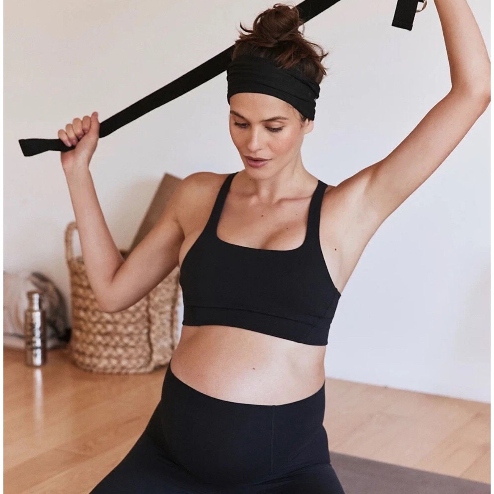 Free People NWT Free People x Hatch Square Neck Maternity Bra Black M Size ONE SIZE - 1 Thumbnail