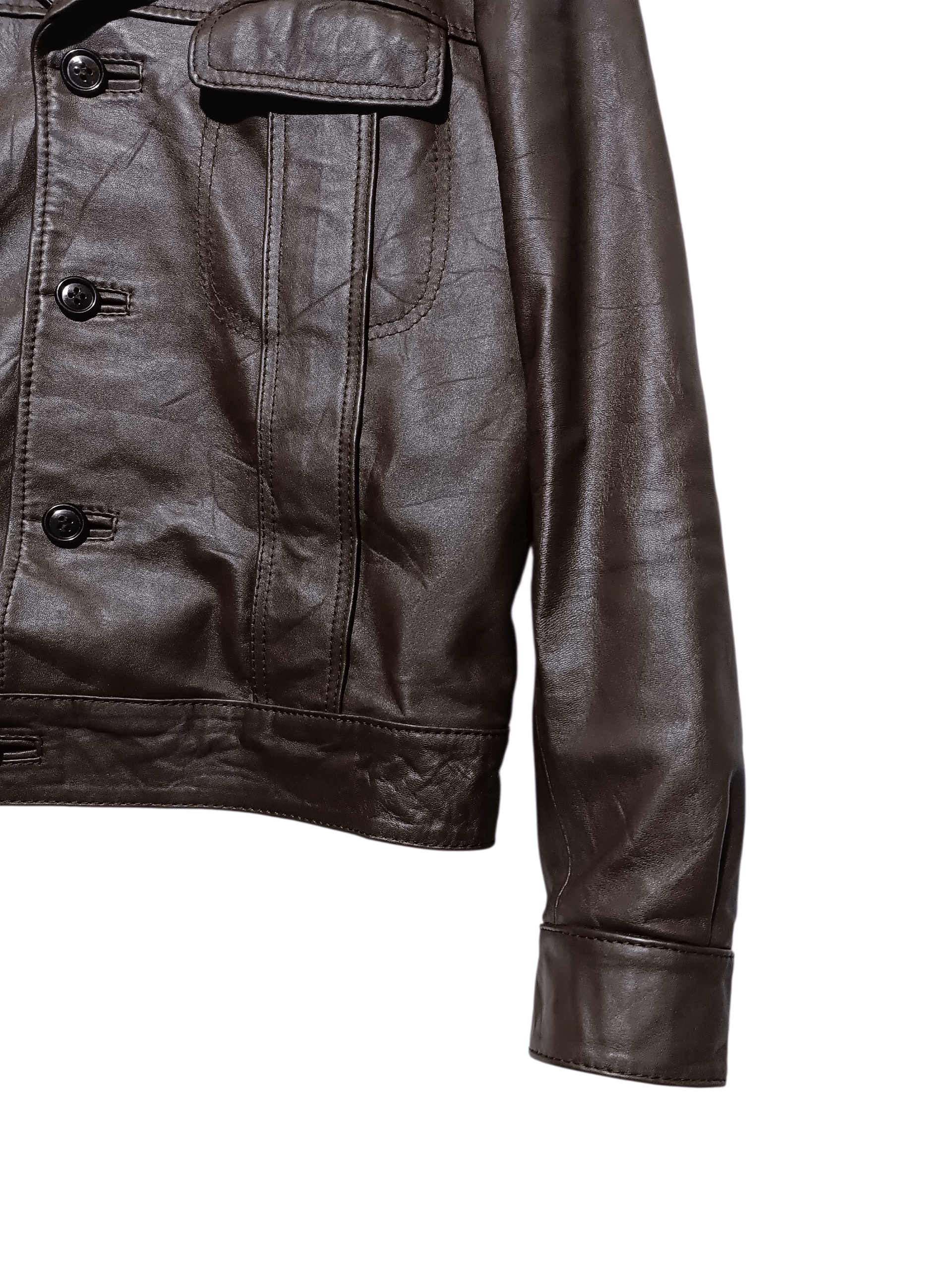 Other Vintage Made In Italy Brown Leather Rider Jacket Size US M / EU 48-50 / 2 - 2 Thumbnail