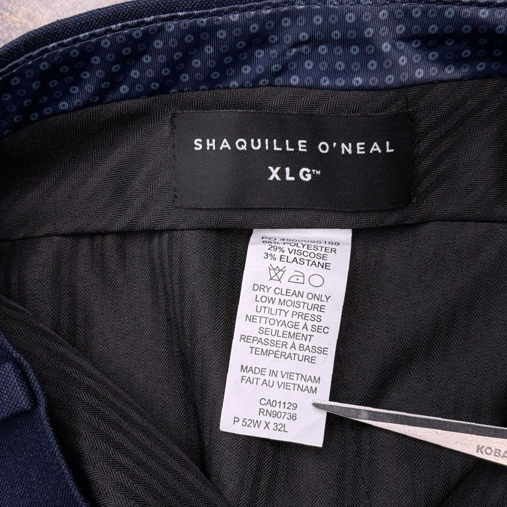 Vintage VINTAGE Shaquille O Neal Pants 52x32 Blue High Rise Stretch Suit Seperate New Size 52R - 7 Thumbnail