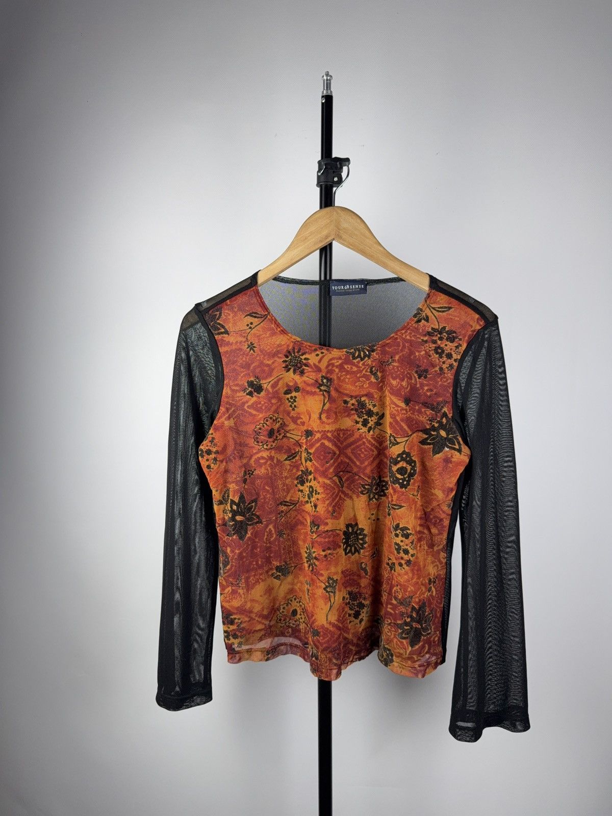 Japanese Brand Vintage 90s Y2K Japanese Abstract Retro Mesh JPG Longsleeve Size M / US 6-8 / IT 42-44 - 1 Thumbnail