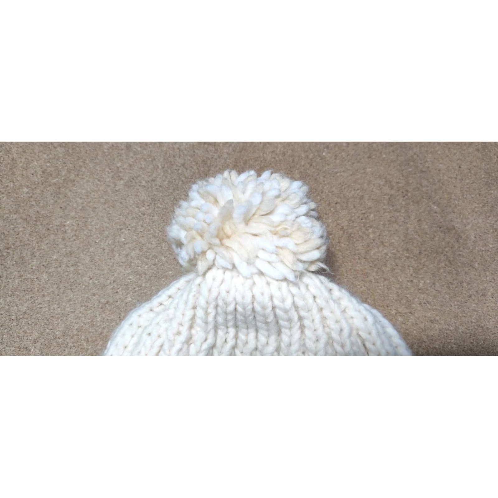 Napapijri Napapijri Beanie One Size White Wool Blend Knitted Pom Pom Norway Size ONE SIZE - 2 Thumbnail