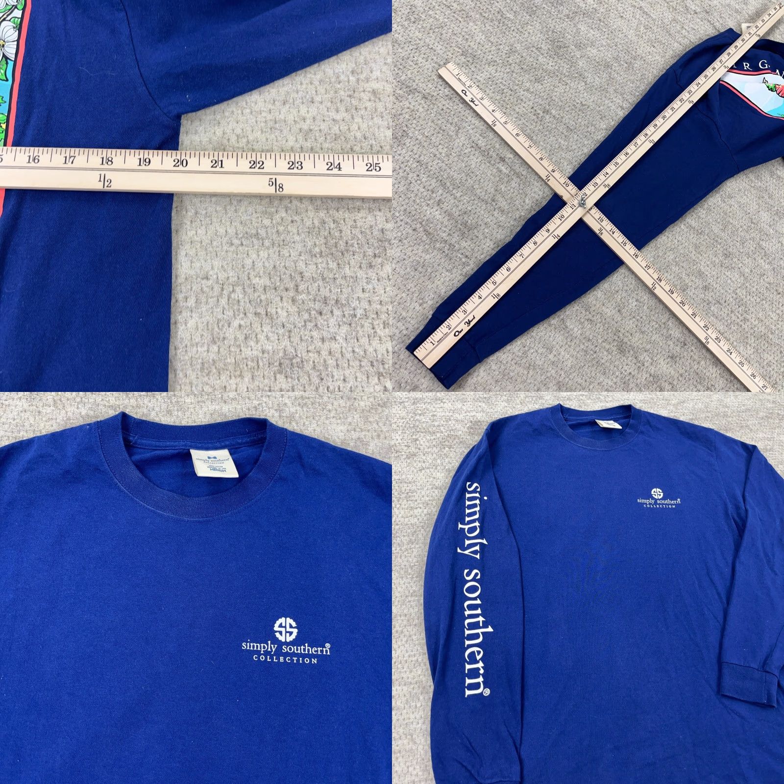 Spell Simply Southern Shirt Women Medium Blue Long Sleeve Virginia Bear Spell Out Size M / US 6-8 / IT 42-44 - 8 Thumbnail