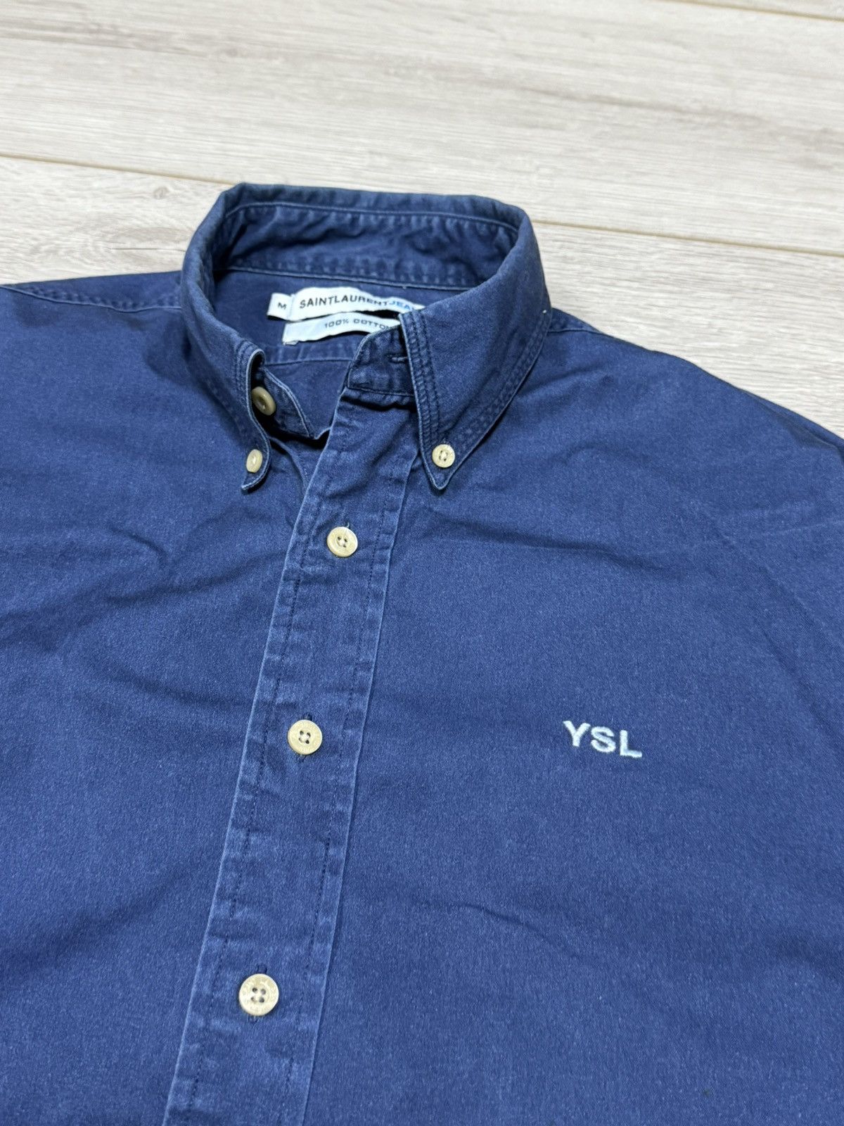 Yves Saint Laurent Saint Laurent jeans overshot vintage shirt buttons Size US M / EU 48-50 / 2 - 4 Thumbnail