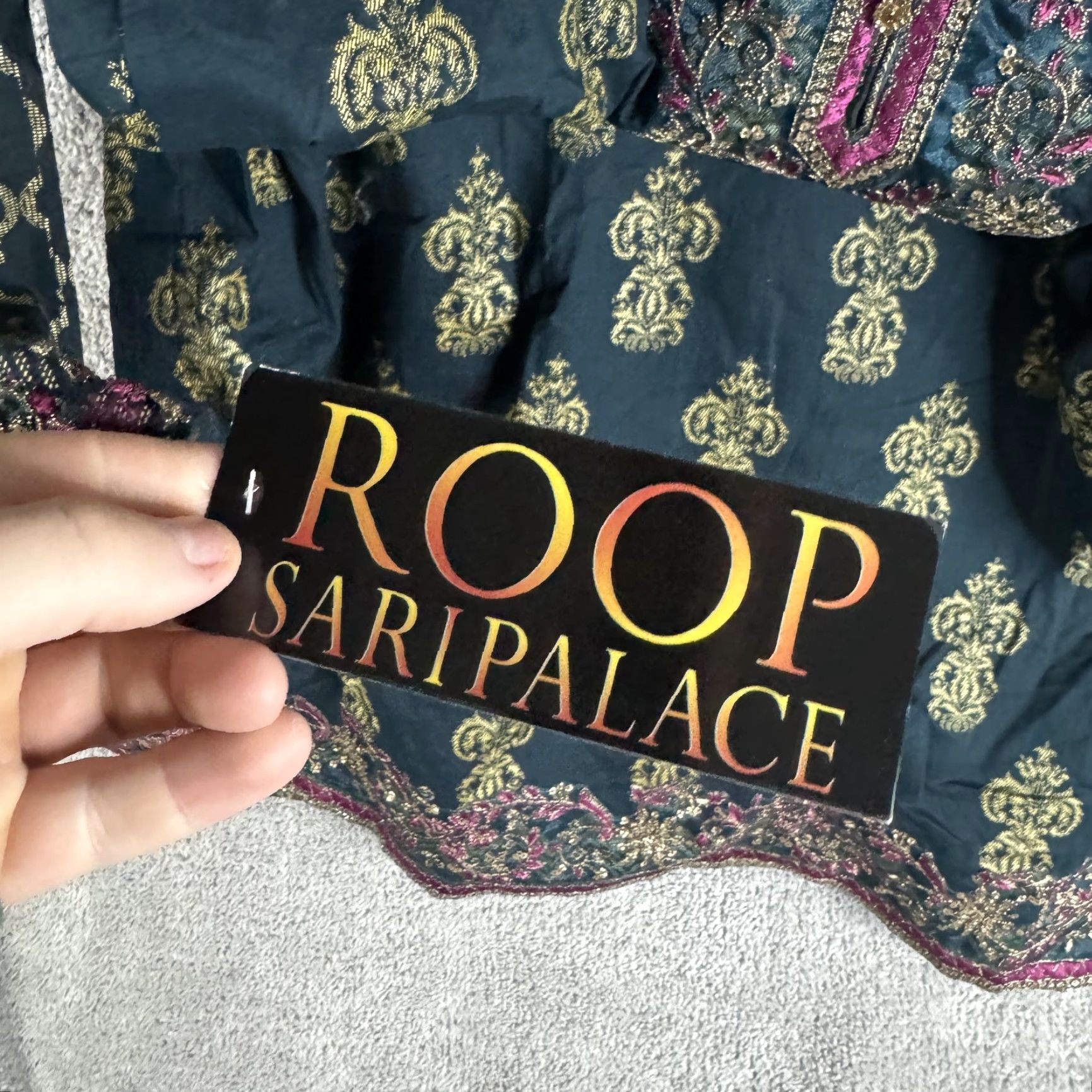 Palace Roop Sari Palace Kaftan Dress Womens 48 Green Embroidered Paisley Tunic Kurti Dressy Knee-Length Party Wedding Silk? (Note: This is placeholder) Size XL / US 12-14 / IT 48-50 - 6 Thumbnail