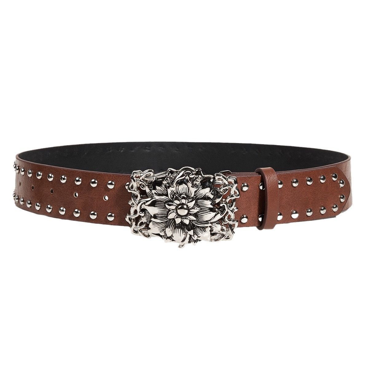Other Hip Hop Flower Belt in PU Leather Size ONE SIZE - 2 Thumbnail